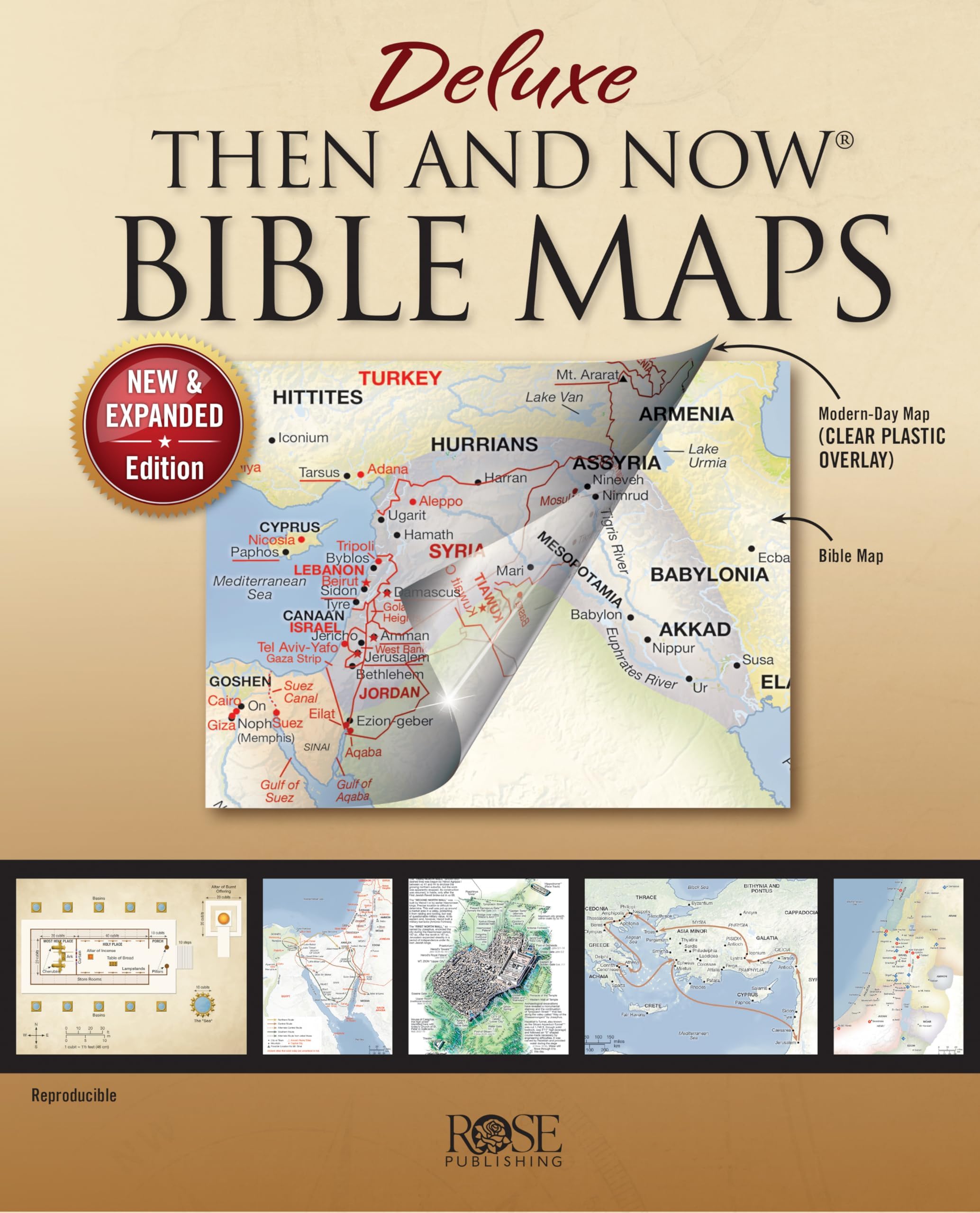 Rose Publishing Deluxe Then and Now Bible Maps: New and Expanded Edition