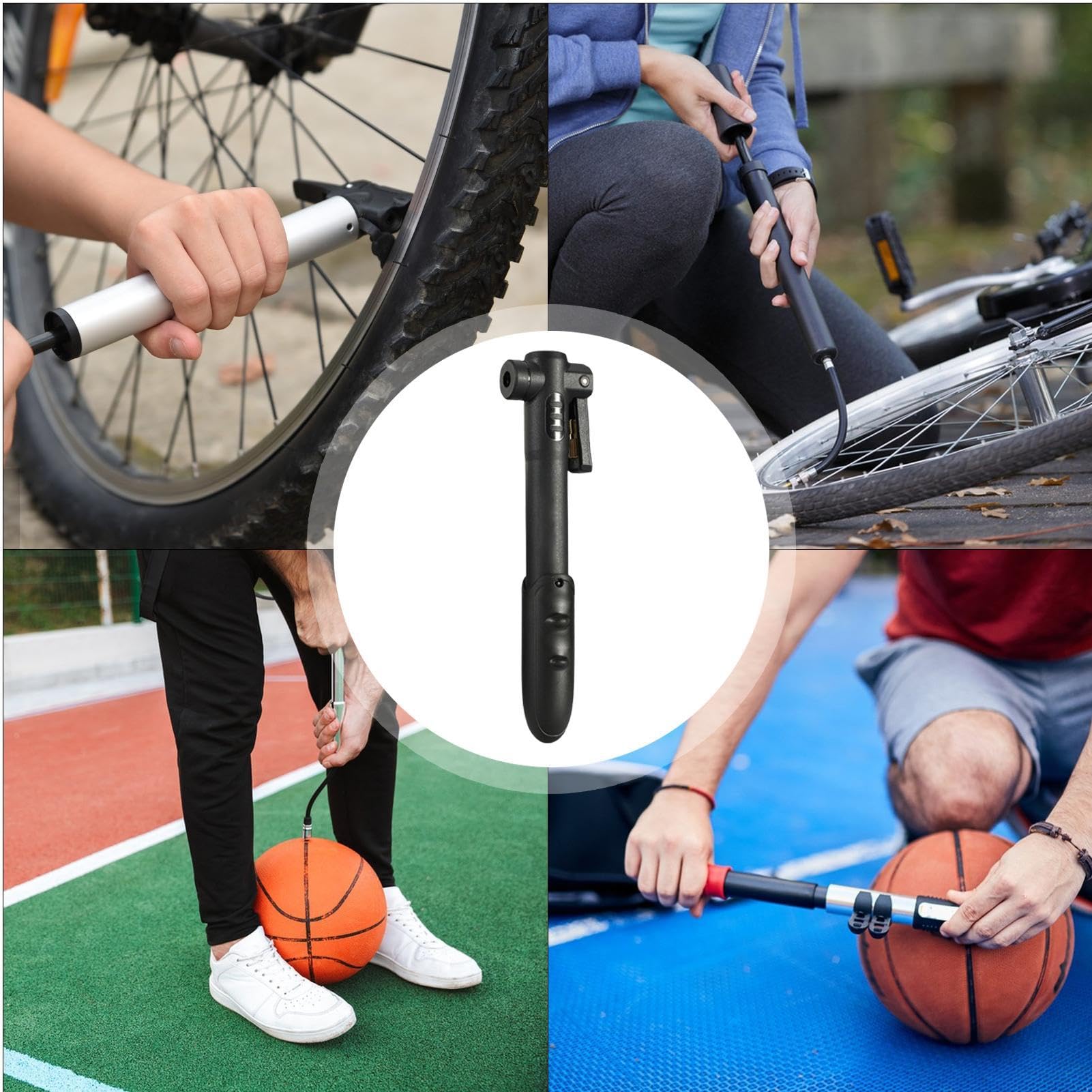 Compresor de aire portátil, inflador de bomba de aire para bicicletas - Compresor de aire ergonómico,Inflador de neumáticos Bombas de piso compactas de larga duración Inflado eficiente para automóvile