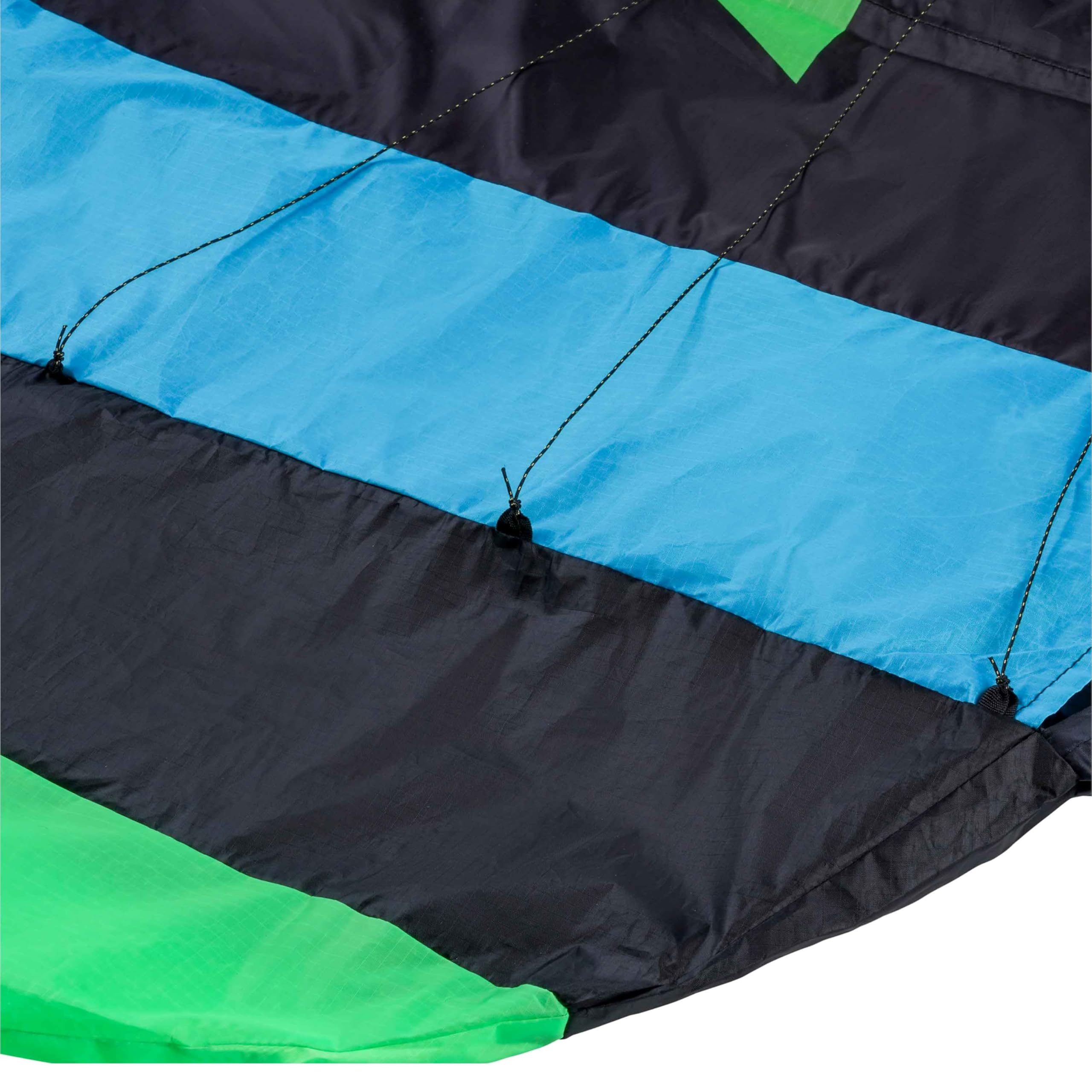 Wolkenstürmer Paraflex Trainer - Alfombra de dirección 3 l 3.1 (Verde/Naranja) - Cometa Lista para Volar 310 cm con Barra de Entrenamiento - Kite & Windtrainer