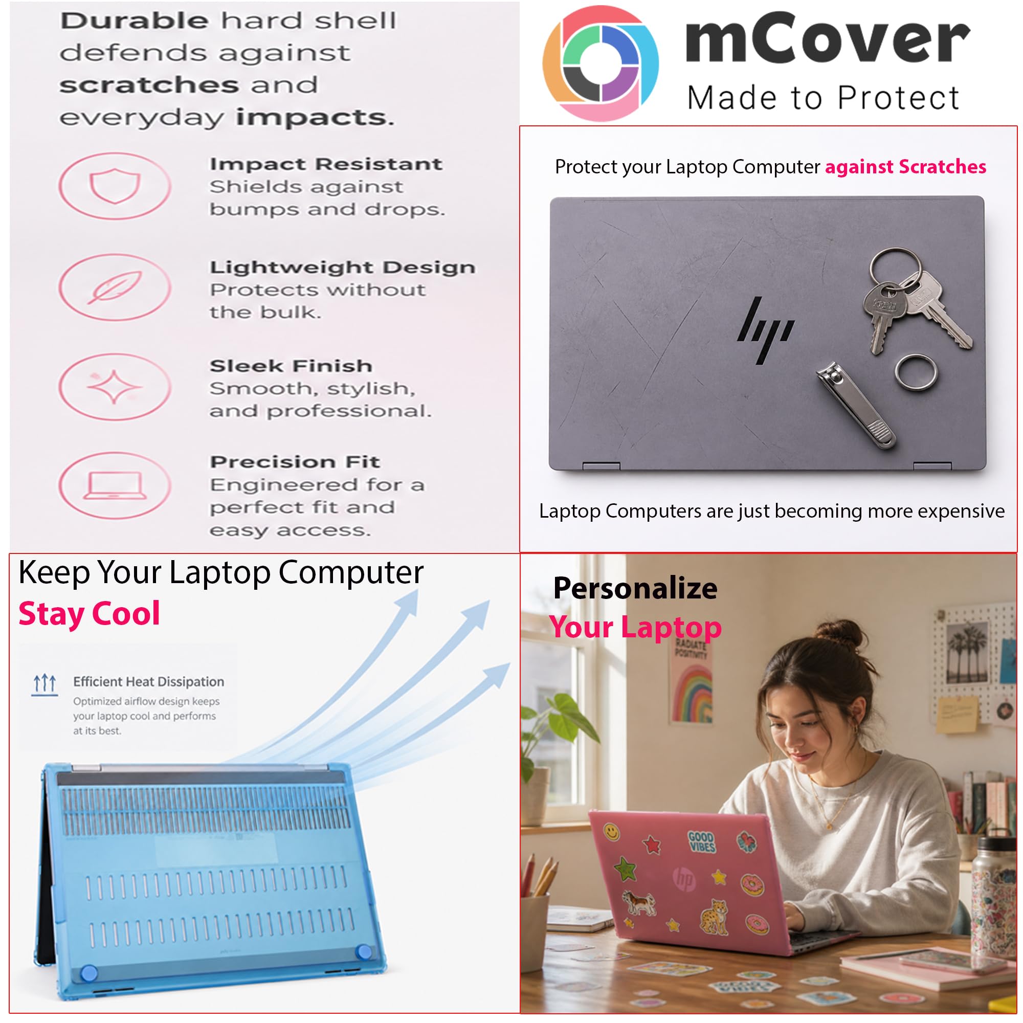 mCover Étui uniquement compatible avec les ordinateurs portables Windows HP Elite x360 1040 G11 2024 ~ 2025 14" (ne convient pas aux autres modèles HP) - Transparent