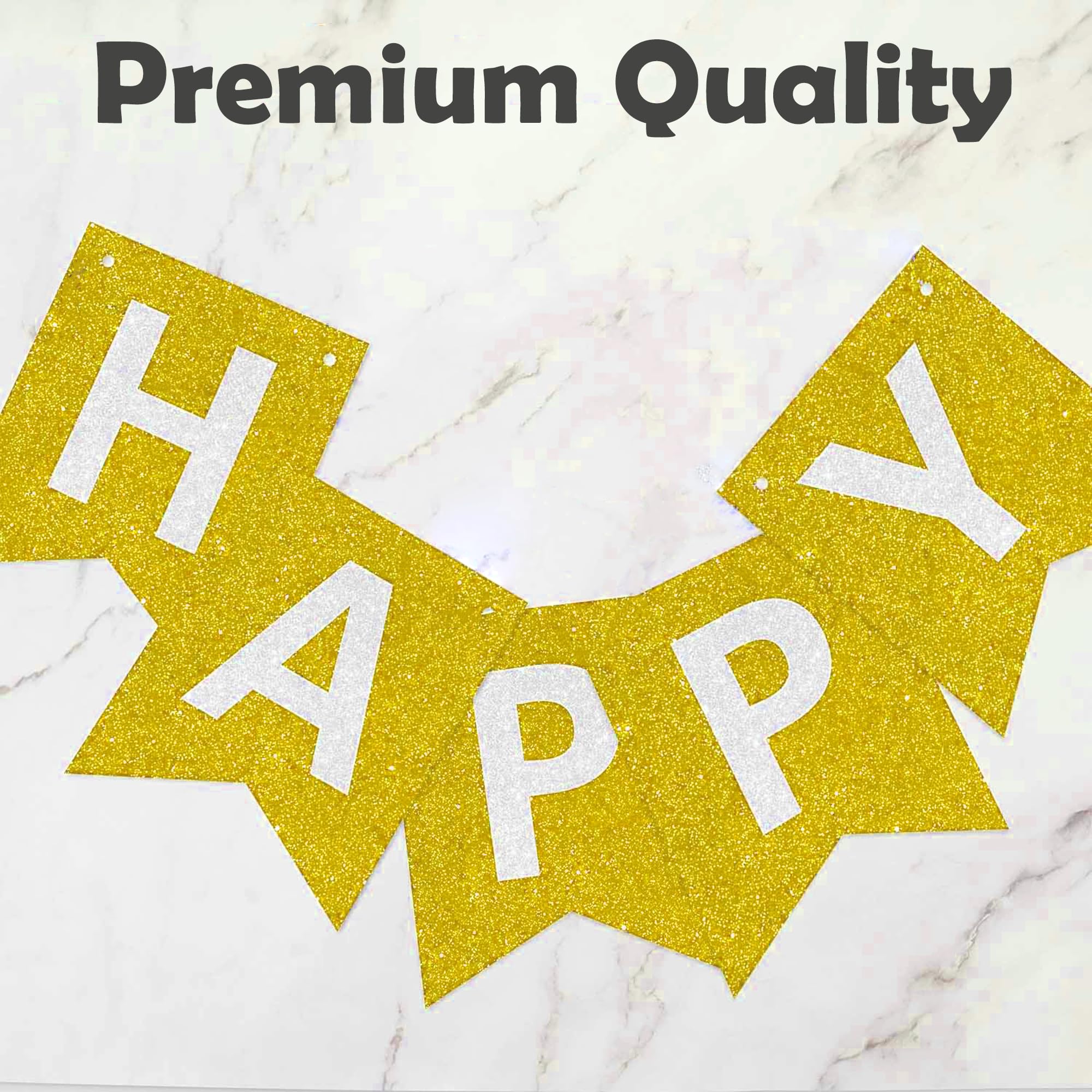 Fake Id Happy 30th Birthday Banner Sign Golden Glitter 30 Years - United  Kingdom Gold Birthday Decor, image size:2000x2000