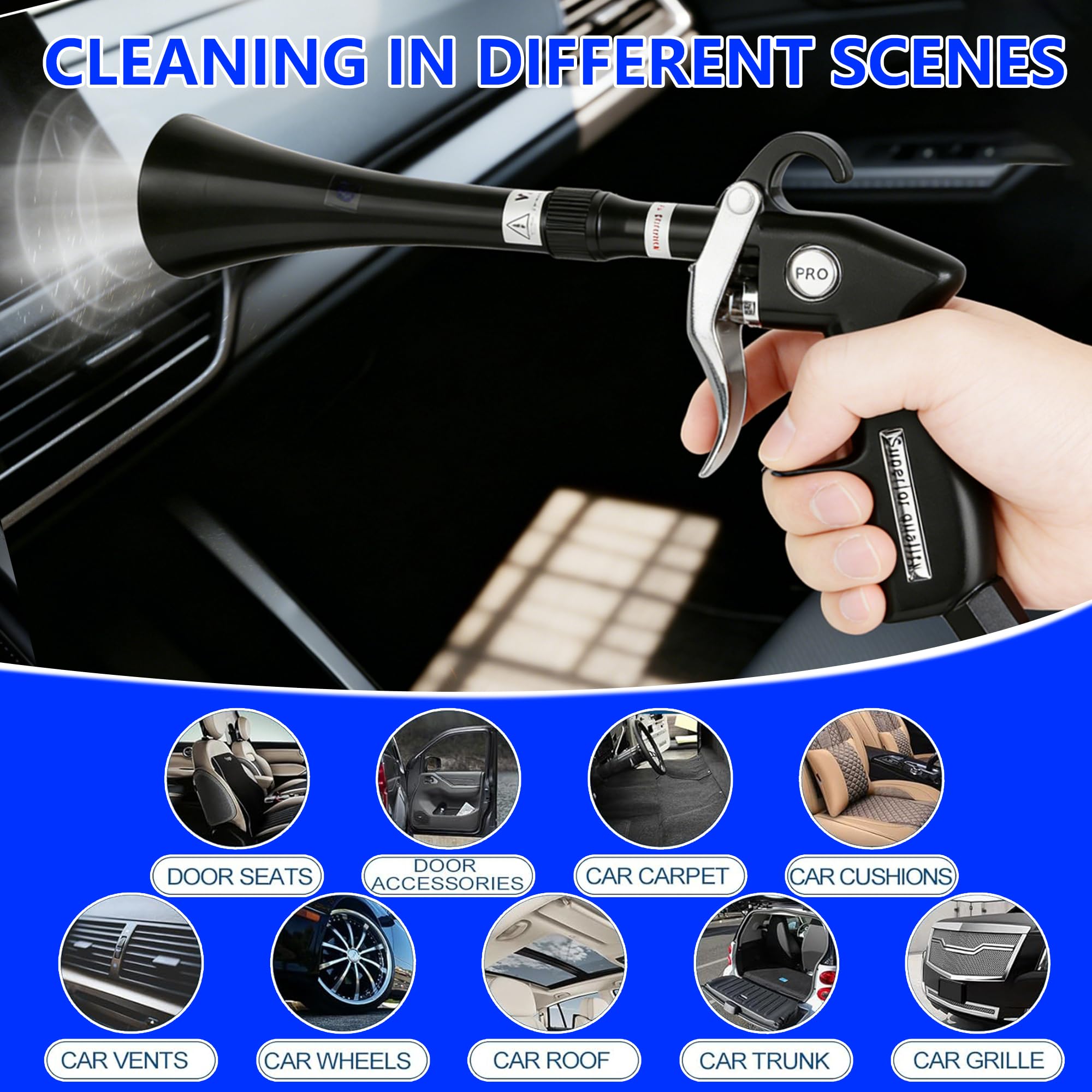 Car Cleaning Gun - Quick Interior Dryer -6
