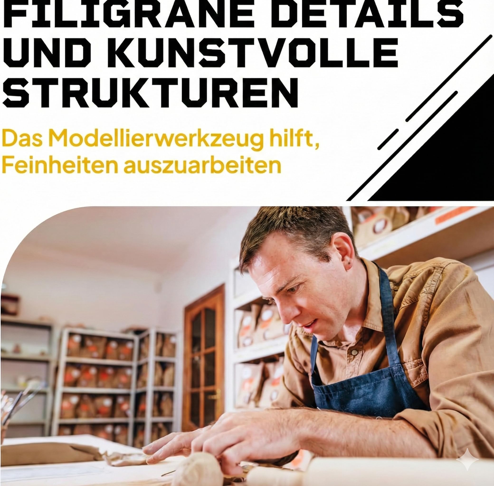 DIBYS Töpfer-Set für Zuhause | Starter mit Modellier-Werkzeug, lufttrocknendem weißen Ton, Farben & Pinsel | DIY-Töpfern für Erwachsene | Kreatives Hobby | Geschenkideen