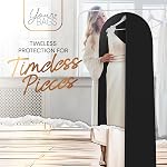 72" Long Dress Bags for Gowns - Wedding Dress Garment Bag for Dresses - Long Garment Bags for Hanging Clothes & Closet Storage - Formal Dress Bag for Airplane Travel Women with ID Window