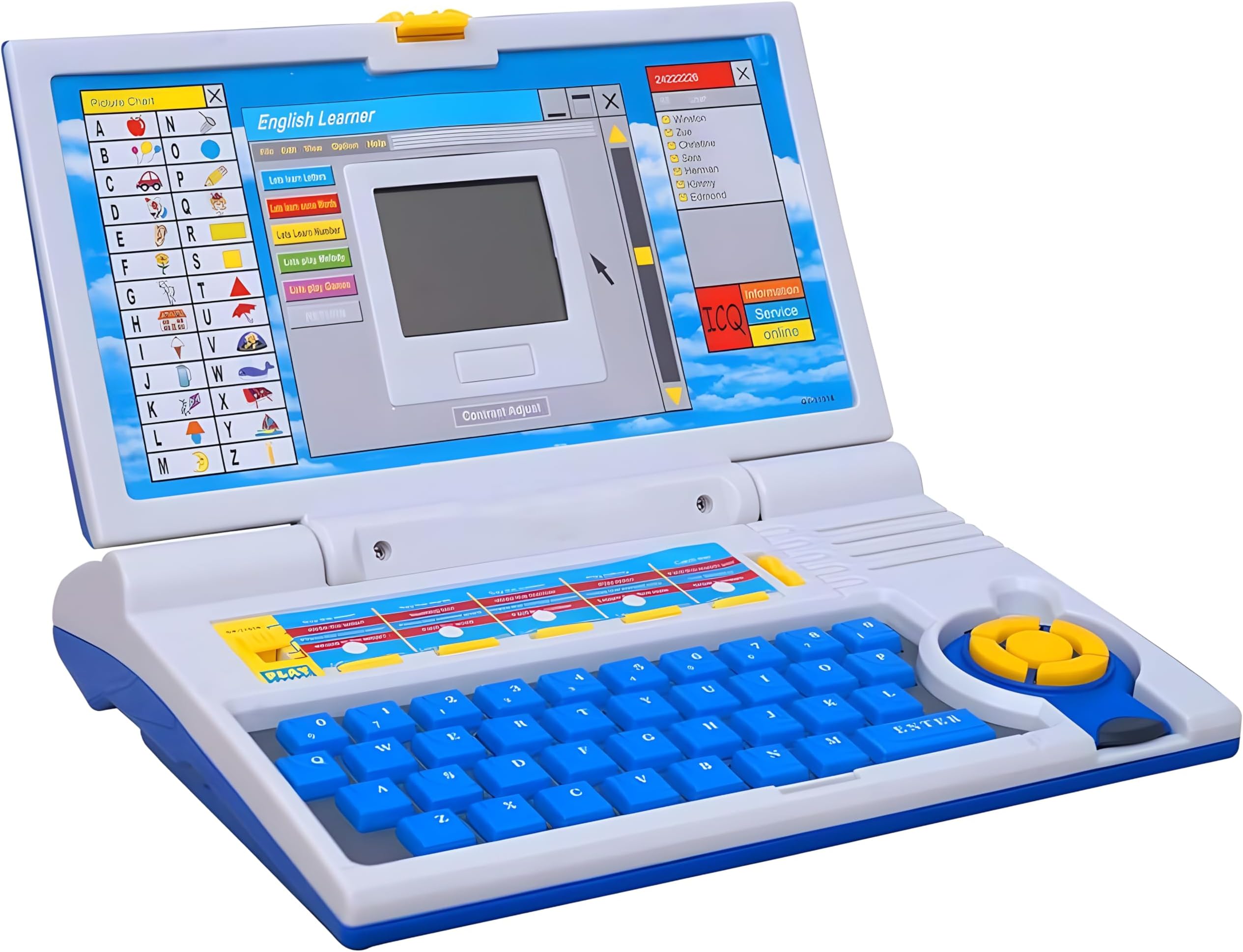 KITTER Learning Laptop for Kids | Computer Educational Toy for Kids with LED Screen Display with New Plug n Play Feature | Toy Laptop for Boys Girls | Laptop Notebook Computer Toy for Kids (Blue)