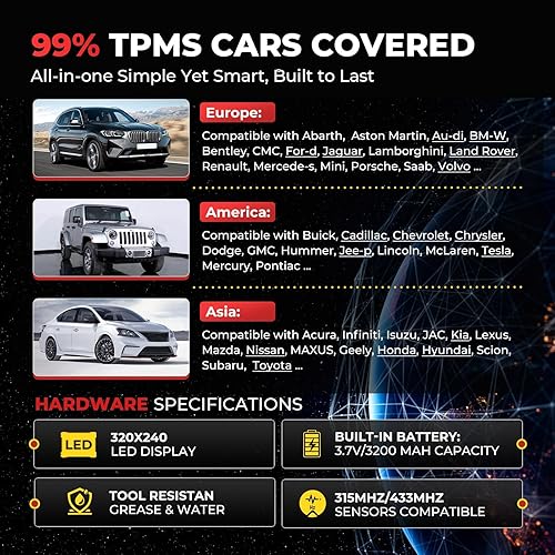 Miniatura 7 de Autel MaxiTPMS TS508WF TPMS Herramienta de programación, WiFi 2025 Ver. de TS508 TS501 Pro TS408S, sensores TPMS Program Autel (315/433MHz), TPMS