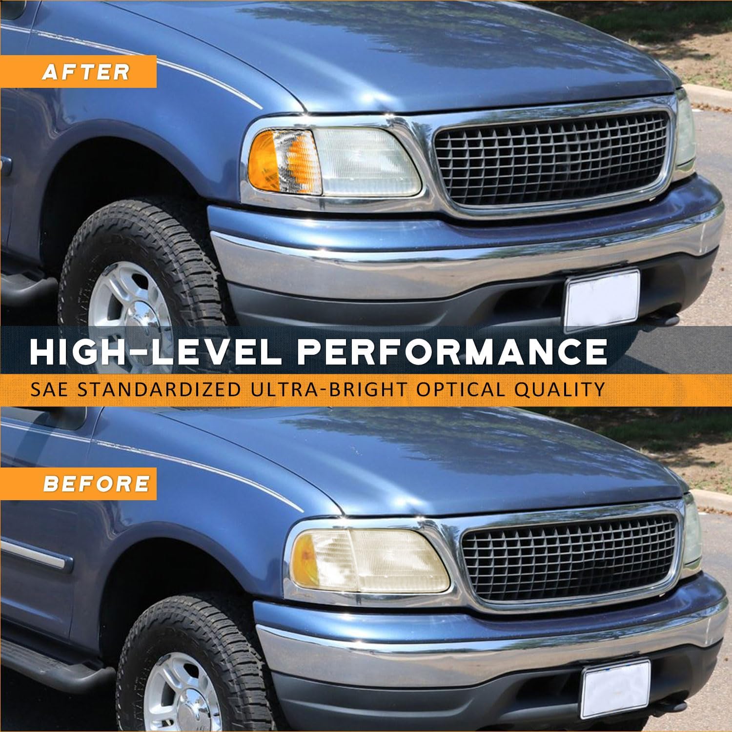 WEELMOTO Right Signal Lights Assembly Replacement for 1997-2003 FORD F-150 F-250 Expedition, Parking Light Turn Signal Marker Light 97-03 Passenger Side Does NOT fit models produced before July 1996