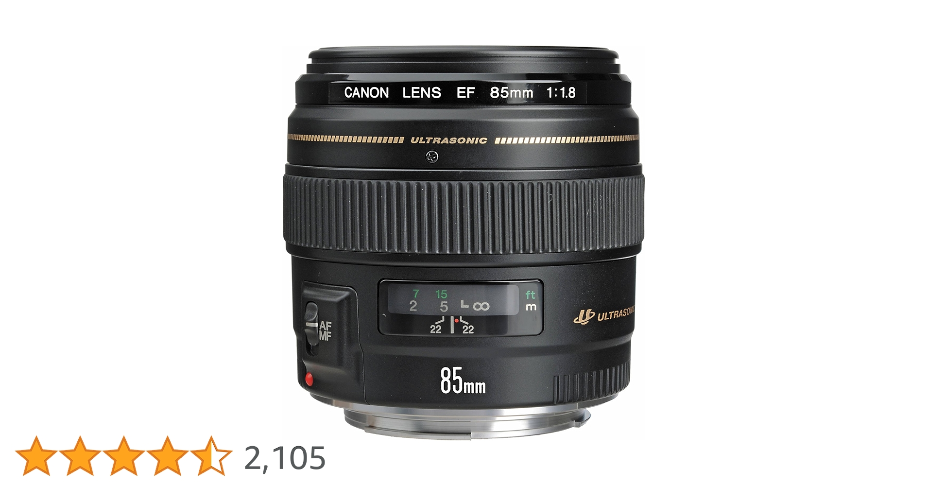 Canon EF 85mm f/1.8 USM Medium Telephoto Lens for Canon SLR