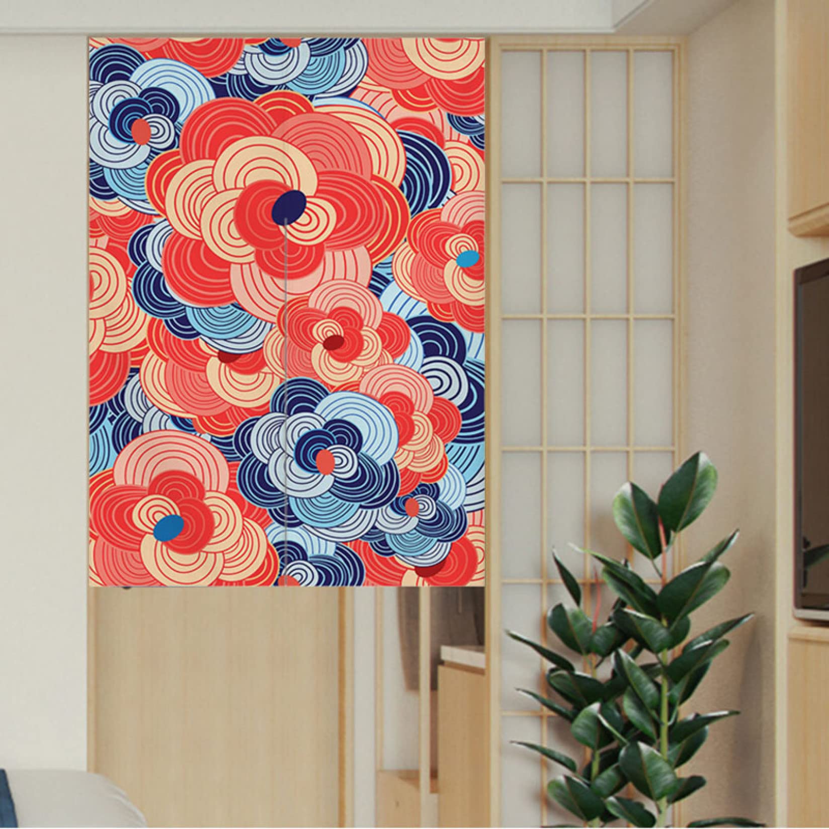 のれん 暖簾 80×115 和柄　和風 のれん 暖簾 80×115 和柄 和風 楽天市場】【和風のれん】寿亀万