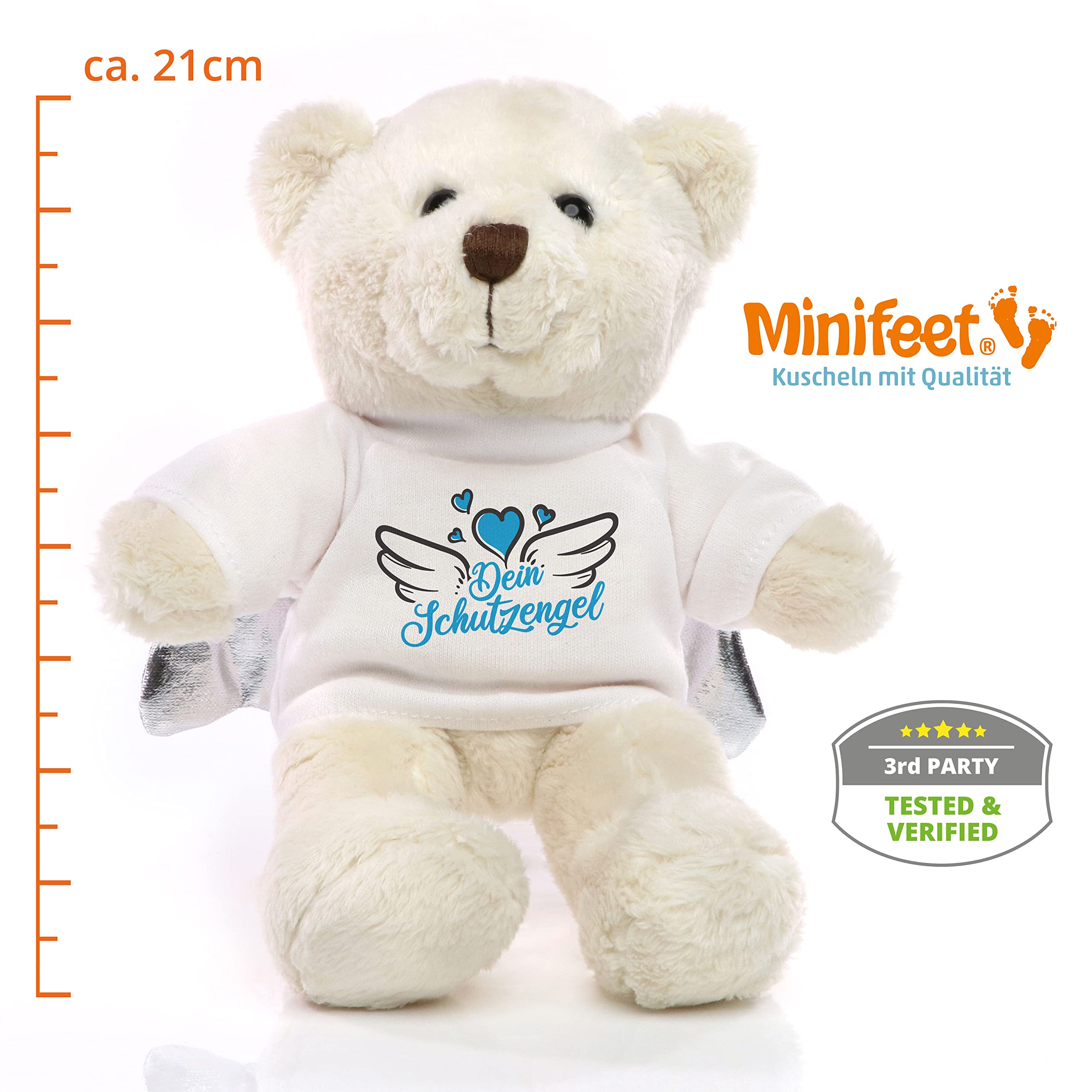 MiniFeet Bär Yogi – Kuscheliger Plüschbär Mit Beschwertem Po, Weich & Stabil, Ideal Als Geschenk Für Kinder & Erwachsene