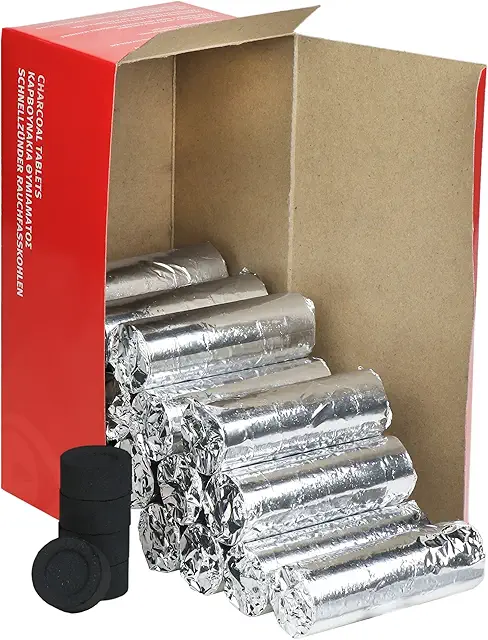 Charbon d'encens à allumage rapide 27mm - Pour encens et chicha