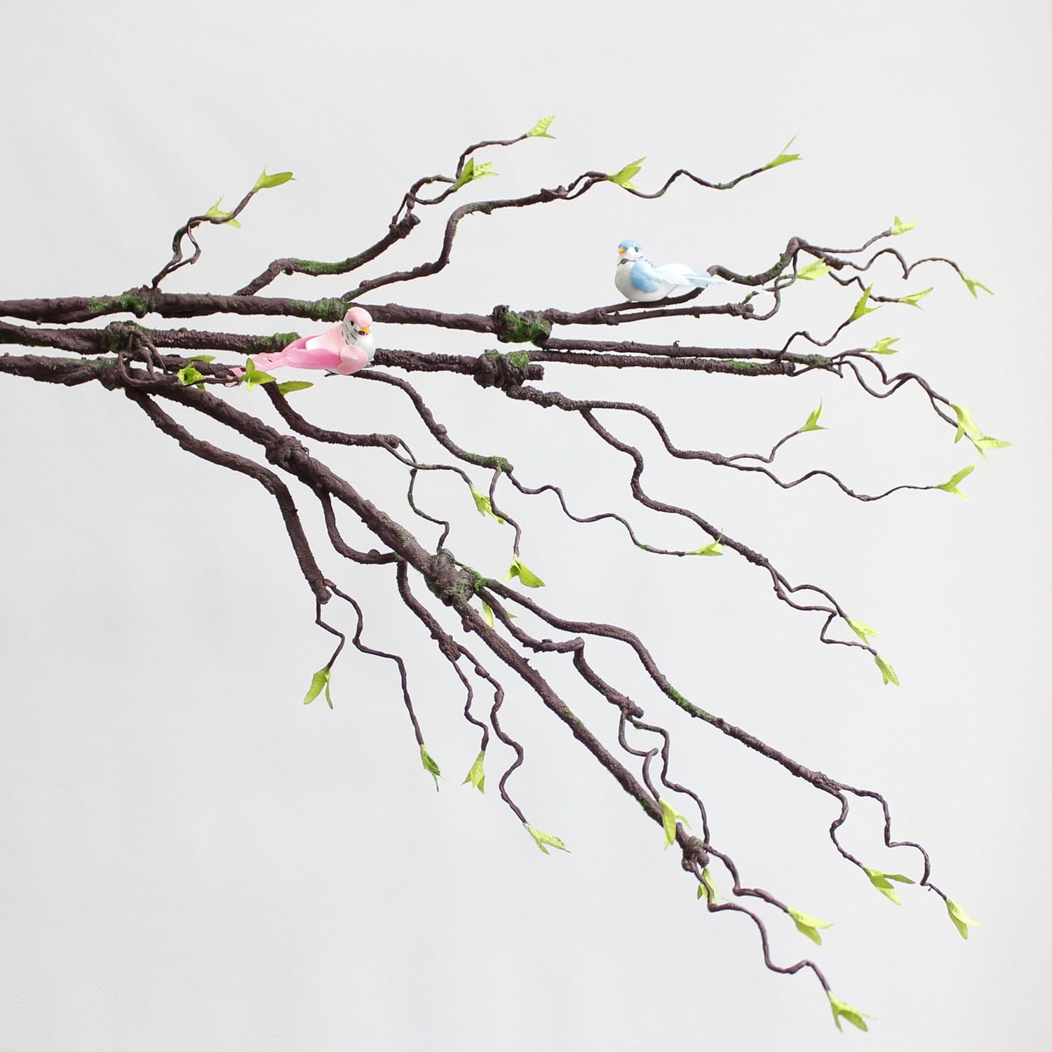 4pcs 40 inch Bendable Green Leaf Moss Simulated Artificial Vines Fake Tree Branches for Home Decor Outdoor Wedding Commercial Halloween Christmas and Other Scene Decorations - Image 6