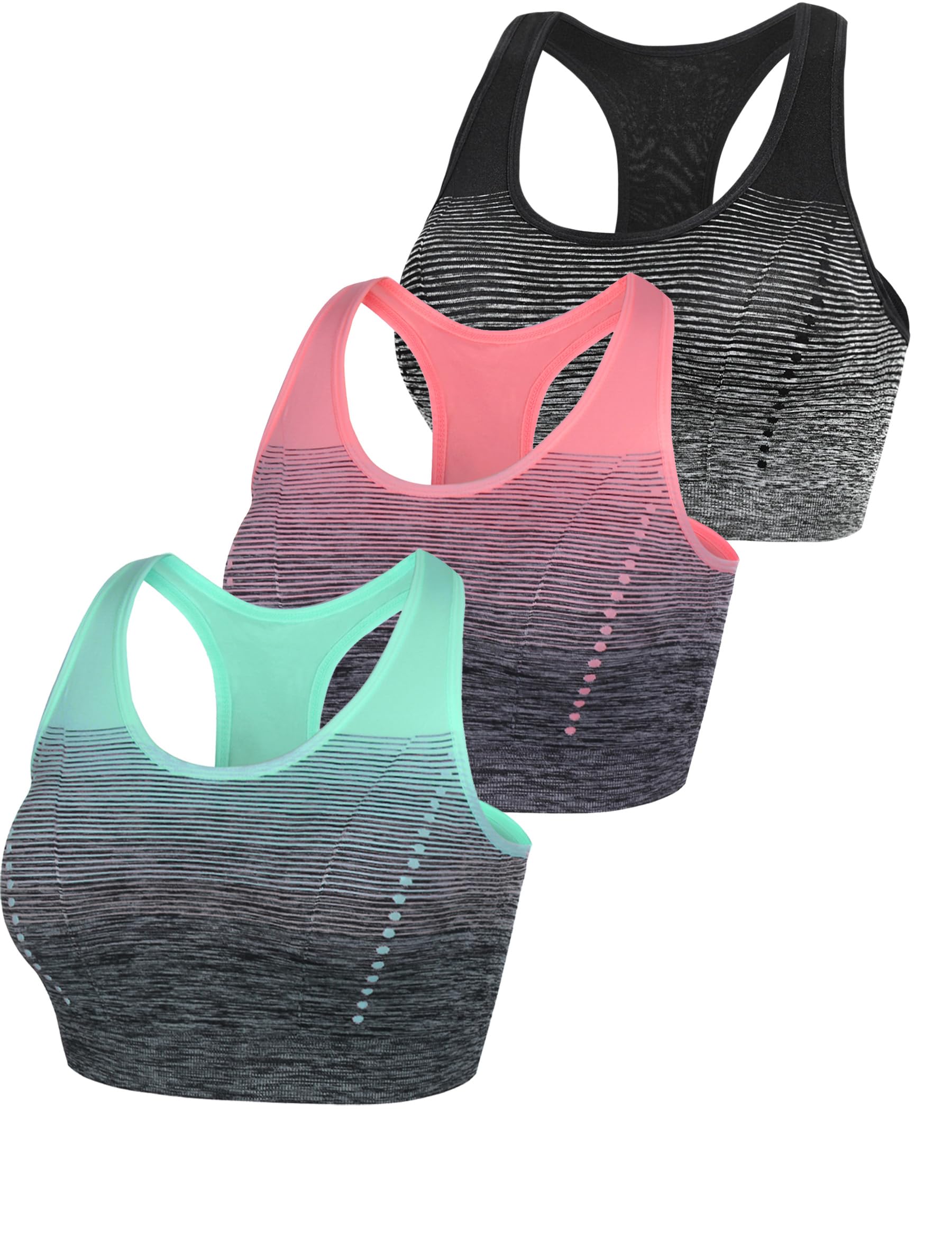 Sykooria Donna Reggiseno Sportivo Reggiseno da Allenamento Senza Ferretto Top Fitness Donna Palestra Imbottito per Ginnastica Yoga S-XXL