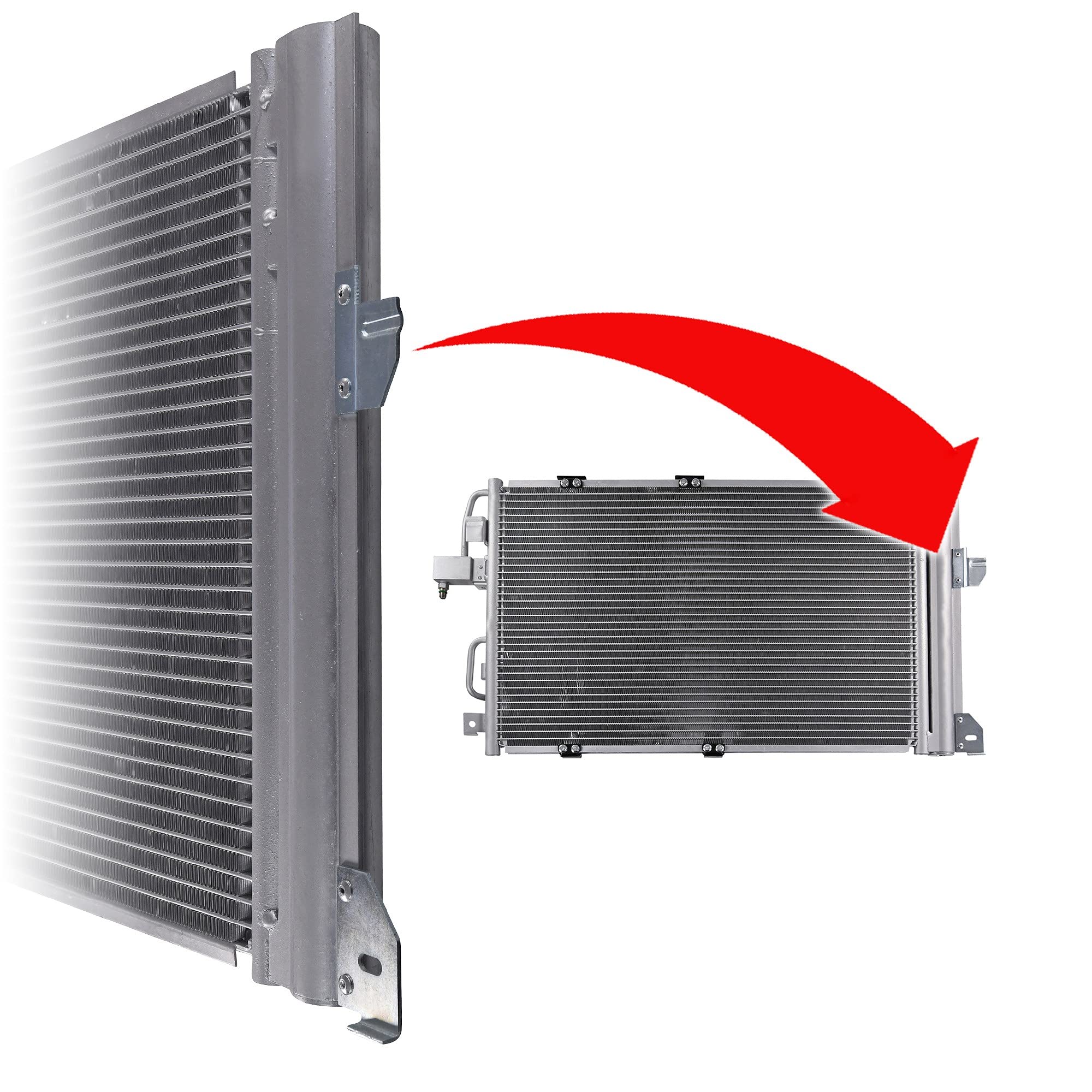 ATEC Germany Condensador Condensador de aire acondicionado 555x382x17 con