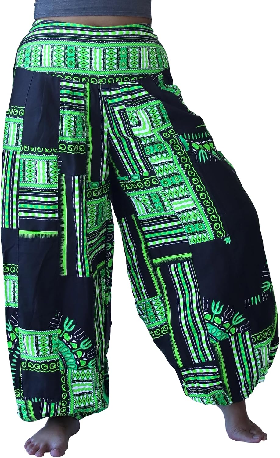 DA'IKI Couch Lounging African Boubou Patch Quilt Harem Pants Afrika Dashiki Art