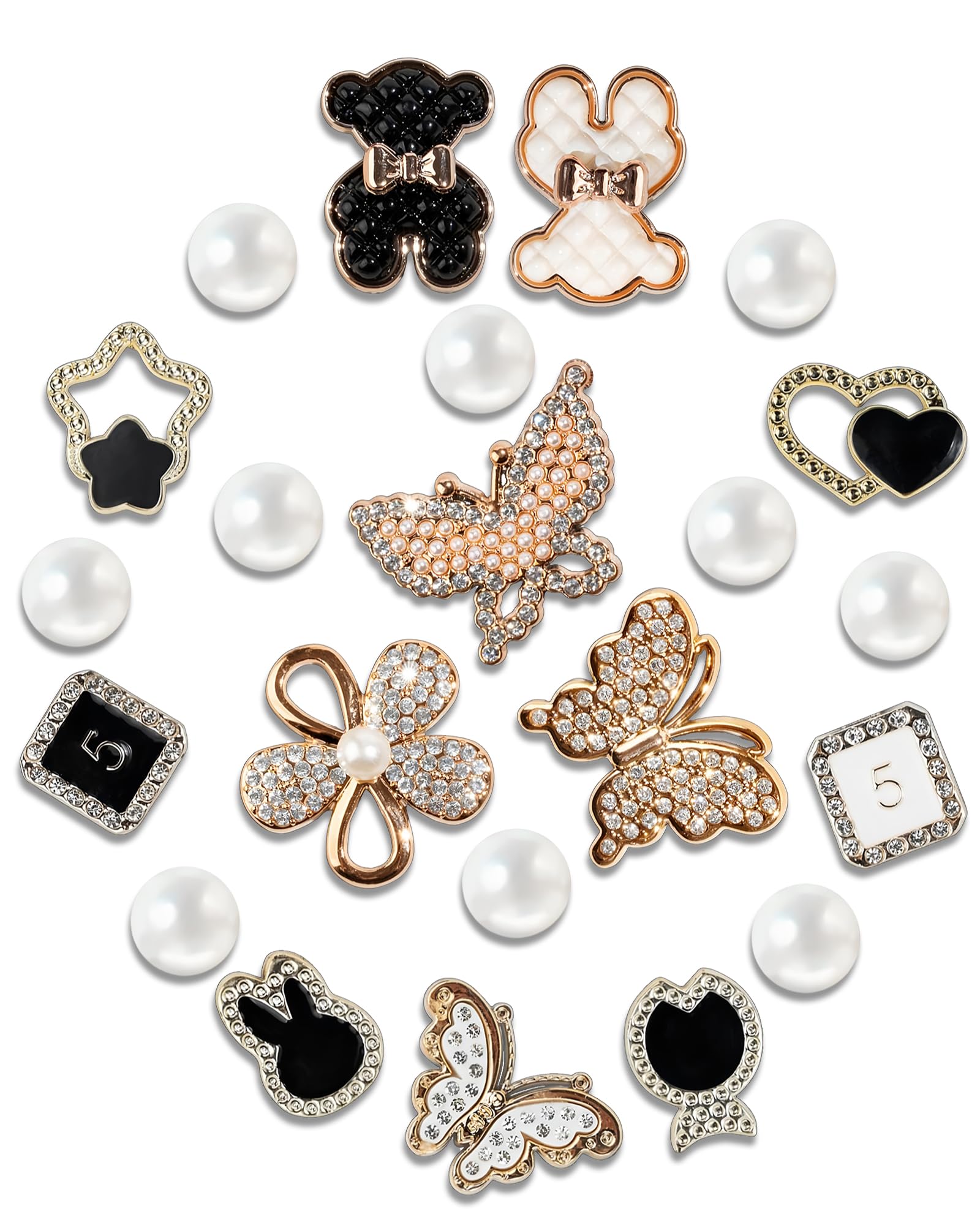 COYWX Cute Shoe Charms for Women Lovely Pink Fish Cat Charms for Girls Pearl Shoe Chain 22CS