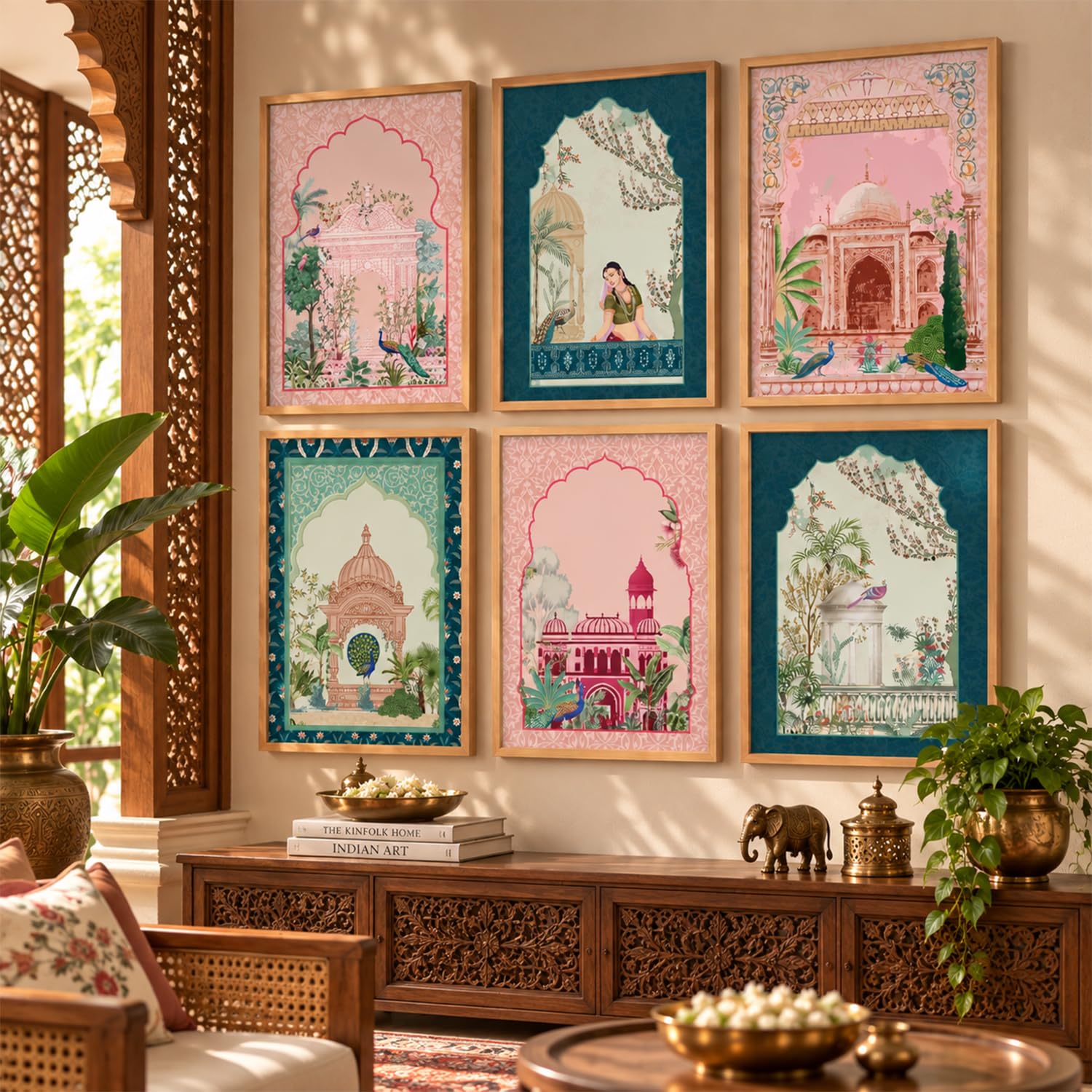 Madhubani Wall Art Set - Indian Pichwai Paintings -18