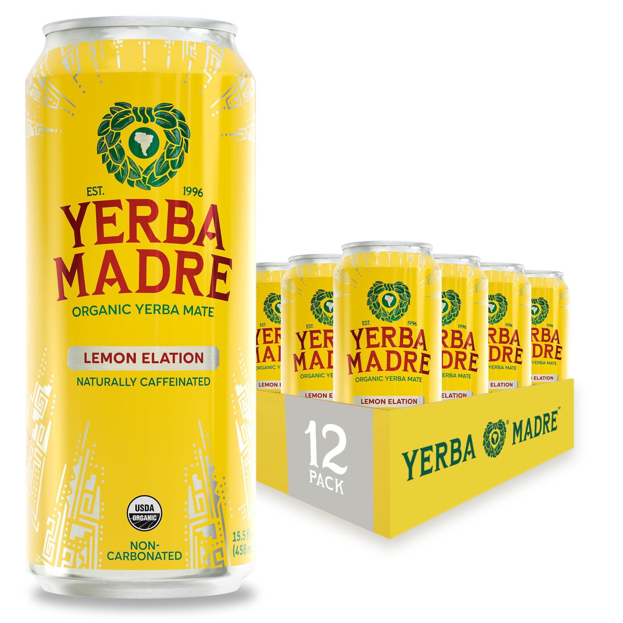 Amazon.com : Yerba Madre Organic Yerba Mate, Lemon Elation, 150mg