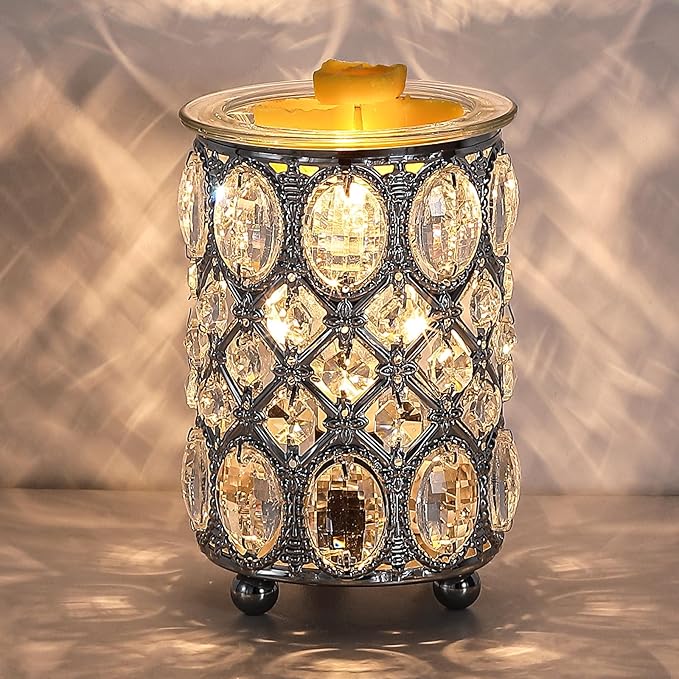 Leyoue Wax Warmer Wrought Iron Crystal Wax Melt Warmer Electric