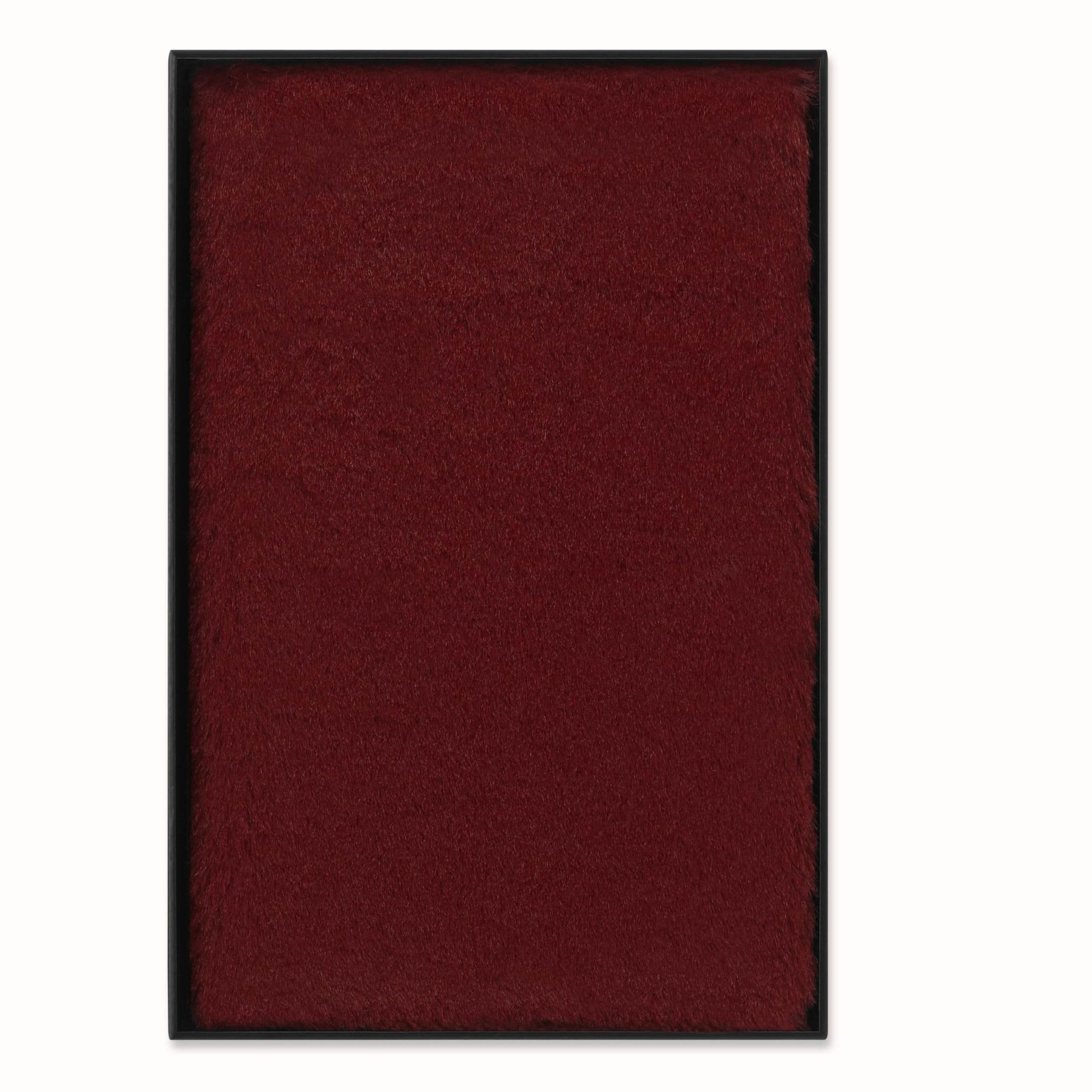 Moleskine - Ruled Faux Fur Notebook, Taccuino Copertina Rigida e Chiusura Elastica, Formato Large 13x21cm, Colore Rosso Acero