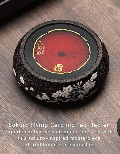 Miniatura 7 de TMASTER Placa eléctrica de 1200 W, placa caliente redonda de cerámica, estufa portátil de cocina, calentador eléctrico para hervir, hacer té, café