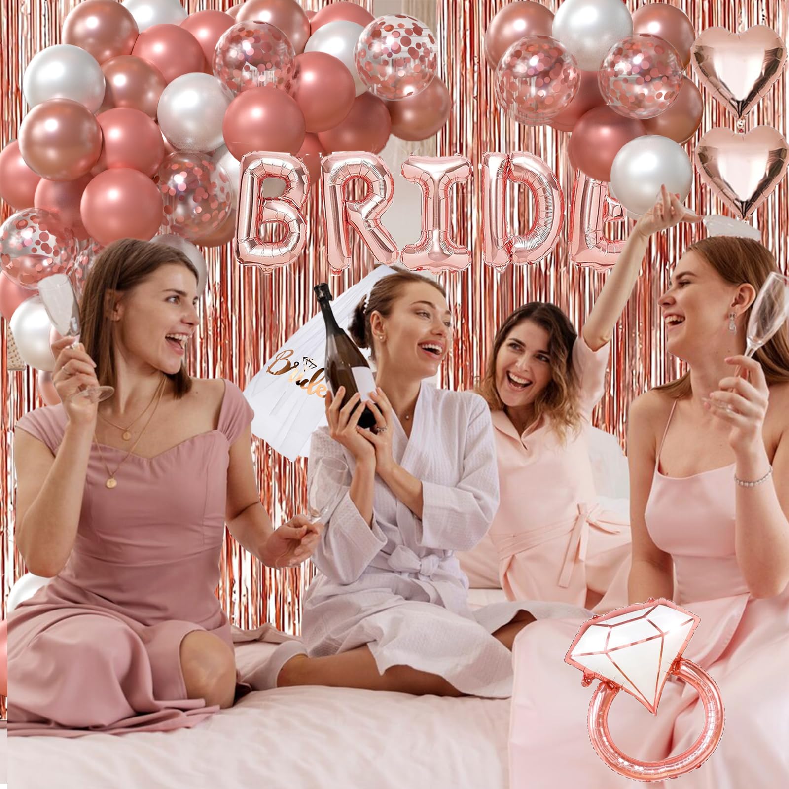 princess polly baby blue dress Amazon.com: Shanmorine Bachelorette Party Decorations Kit - Rose Gold &  White Balloons, Bride & Love Foil Balloons, Curtains, Veil, Ring Balloon main image 0
