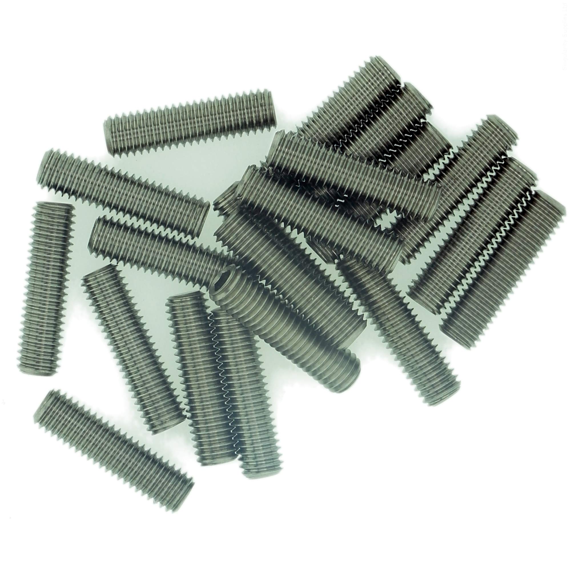Singularity Supplies M4 (4Mm X 40Mm) Hex Socket Grub Screw (Flat Point) - Stainless Steel (A2) (Pack Of 20)