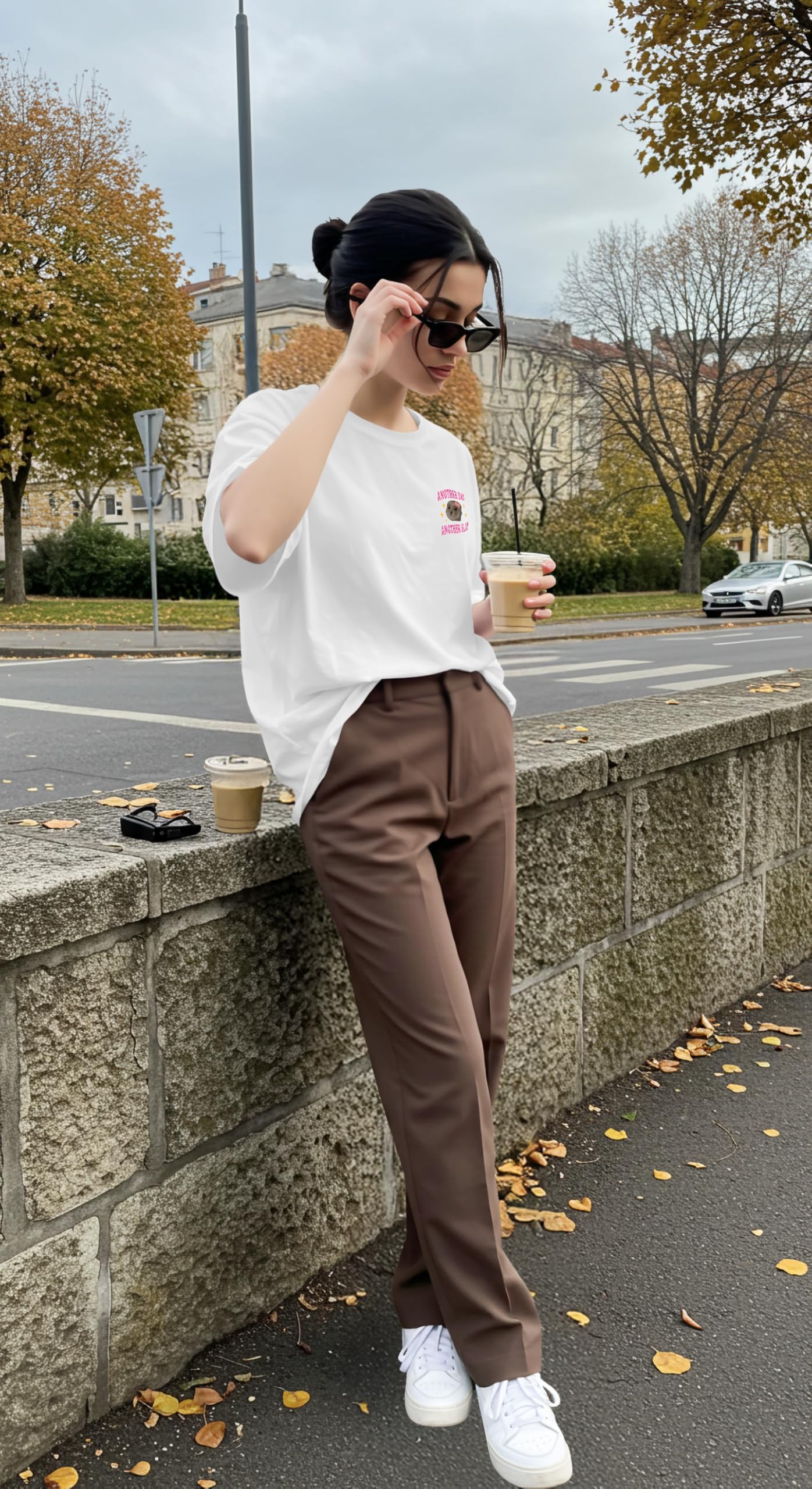 Dagcros Another Day, Another Slay" Simpatica maglietta con meme di sigillo - Maglietta grafica divertente e feroce per ragazze e adolescenti - Camicia per amanti degli animali impertinenti