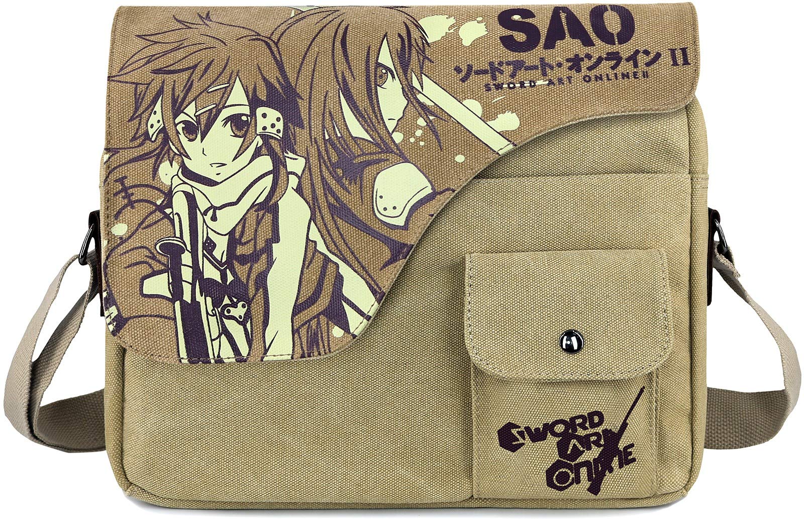 Roffatide Anime Kuriertasche Kleine Schultertasche Leinwand Umhängetasche Schulranzen