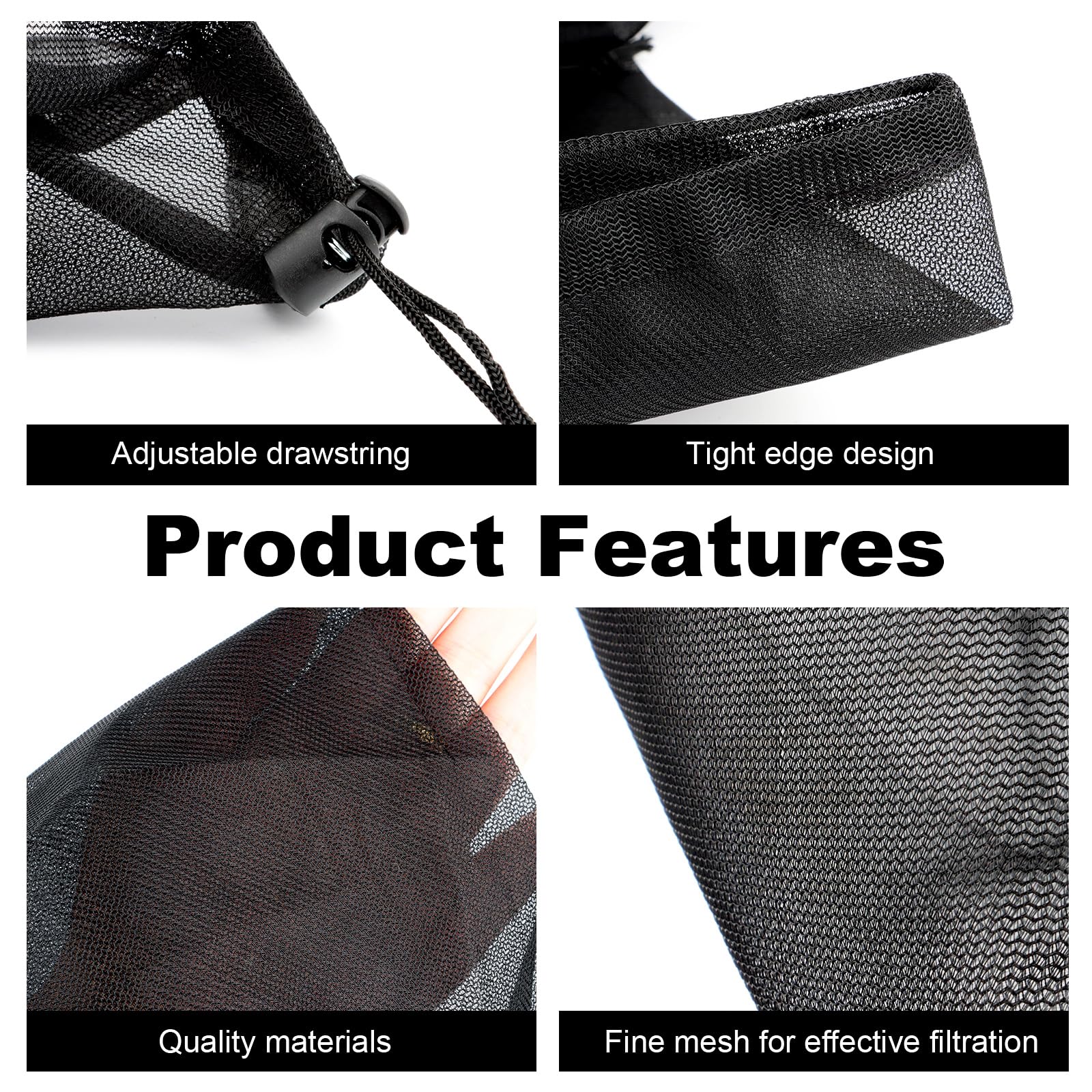 2 Filets De Protection Pour Tonneau à Eau De Pluie - Diamètre 80 Cm - Cordon De Serrage - Anti-feuilles Et Insectes