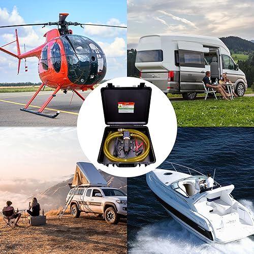 Miniatura 5 de Kit de bomba de transferencia de combustible de 12 V, con tubo de combustible de alta elasticidad y 2 cables de alimentación, mueve hasta 120