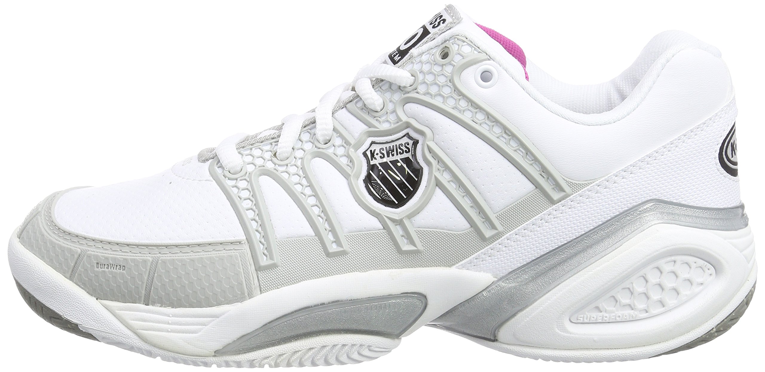 K-Swiss KS Tfw Defier DS-Wht/Ltgry/Rspbrryrse, Zapatillas de Tenis Mujer