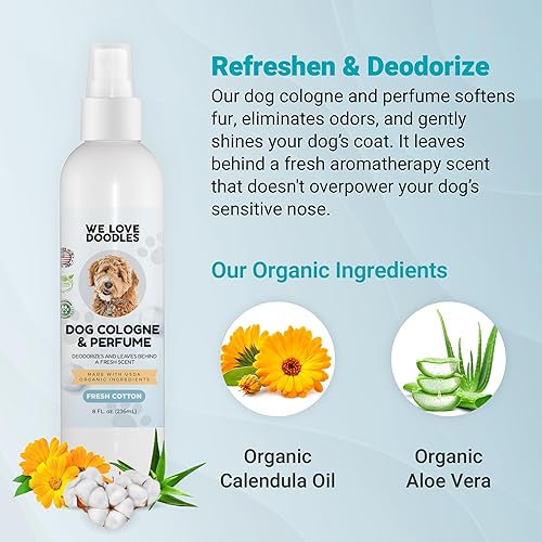 Miniatura 3 de Colonia y perfume para perros, desodorizante, orgánico, fabricado en Estados Unidos, larga duración después del baño, desodorante para perros