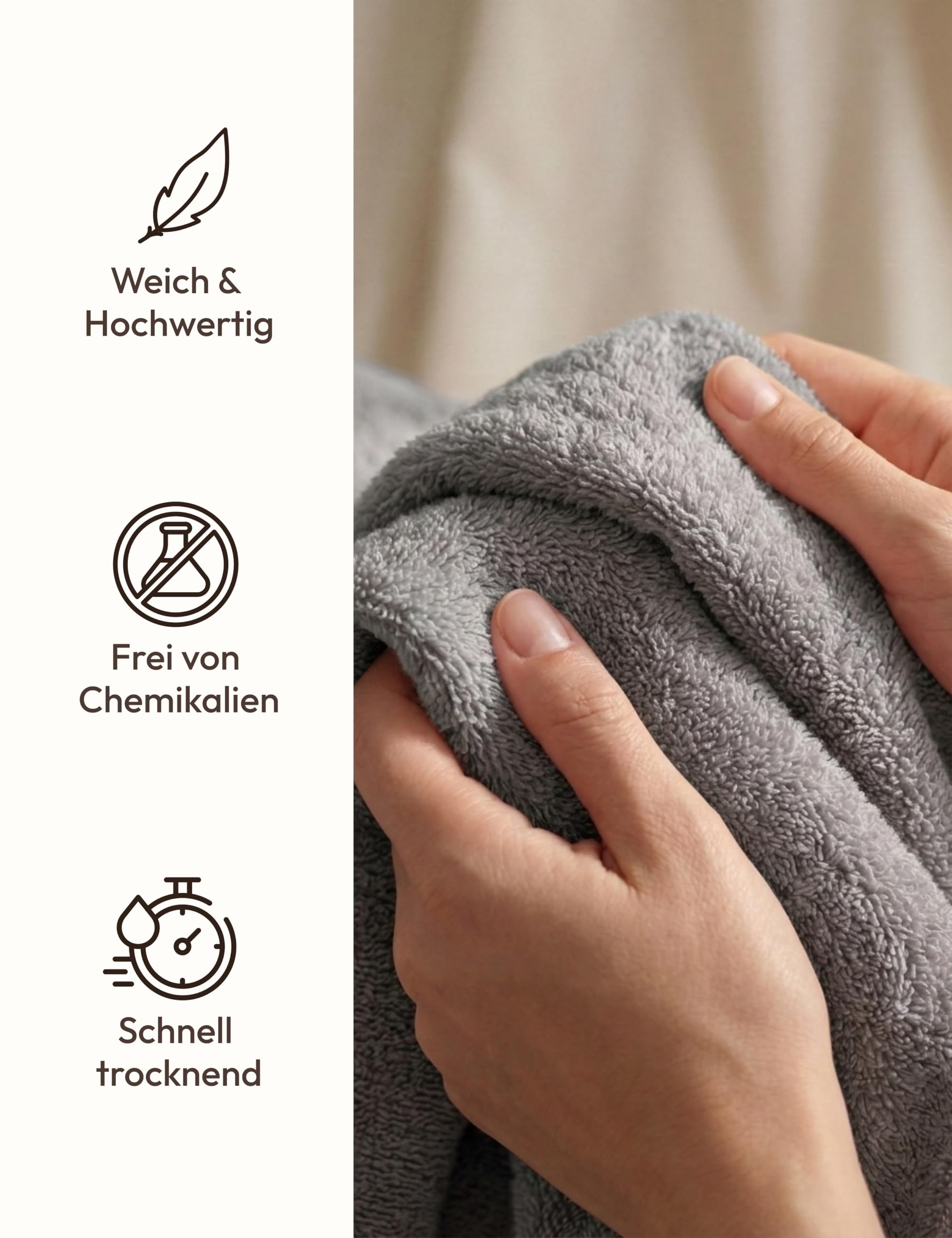 Szlafrok Damski Średniej Długości z Kapturem – 100% Bawełna Frotte 380 g/m² – Szlafrok Kąpielowy, Spa i Domowy, Długość do Łydki, Miękki, Chłonny, Rozmiary S–XXL