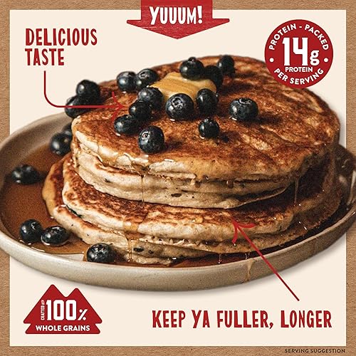 Vista 40 de Kodiak Cakes Protein Pancake Power Cakes, mezcla para hornear flapjack y waffle, chocolate negro, 18 onzas (paquete de 6)
