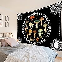 Vista 10 de LB Tapiz de mariposa Trippy para colgar en la pared, manta de tapiz estético psicodélico negro, decoración de pared de insectos de polilla colorida