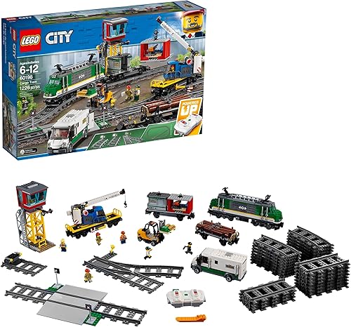 LEGO City Cargo Train 60198 - Juego de construcción de tren a control remoto con pistas para niños, regalo ideal para niños y niñas (1226 piezas)