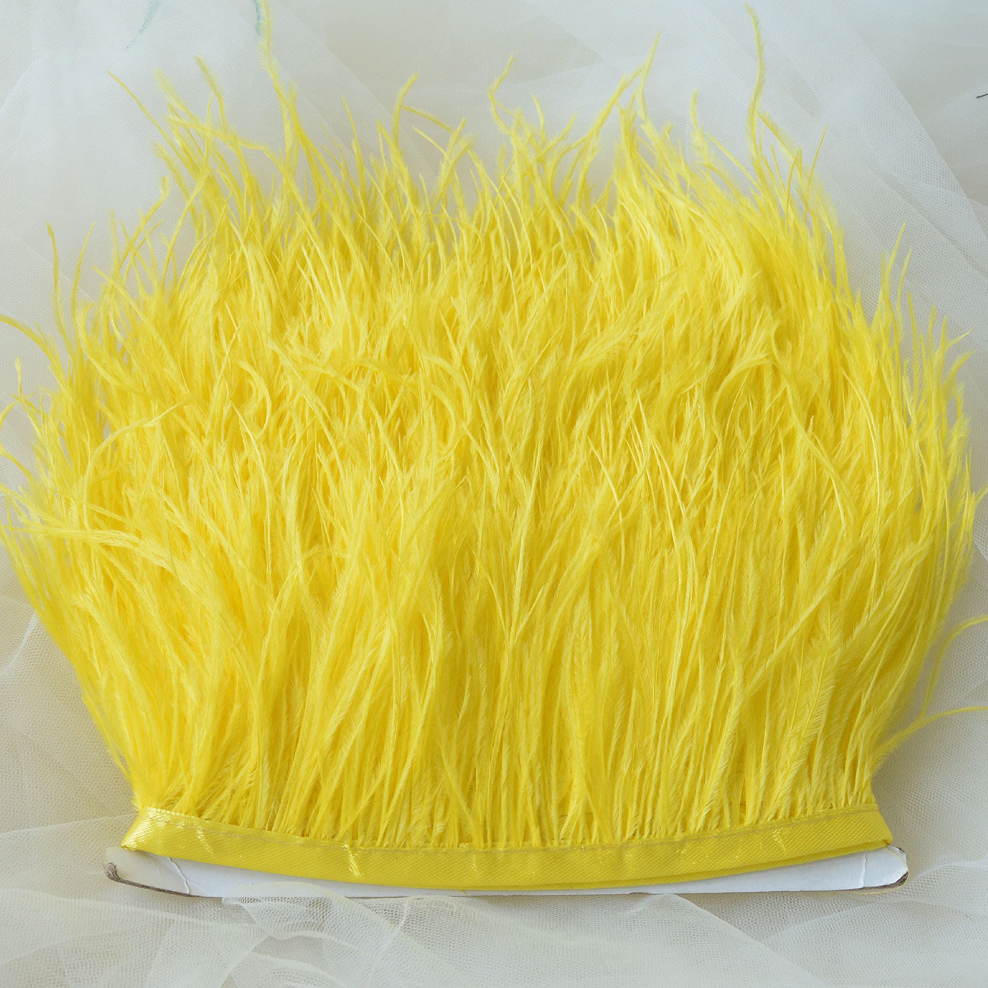 36 Colours Ostrich Feather Fringe Trim Fluffy Ostrich Plumes for Millinery Fascinator Craft Dress Making Pack of 1 Meter