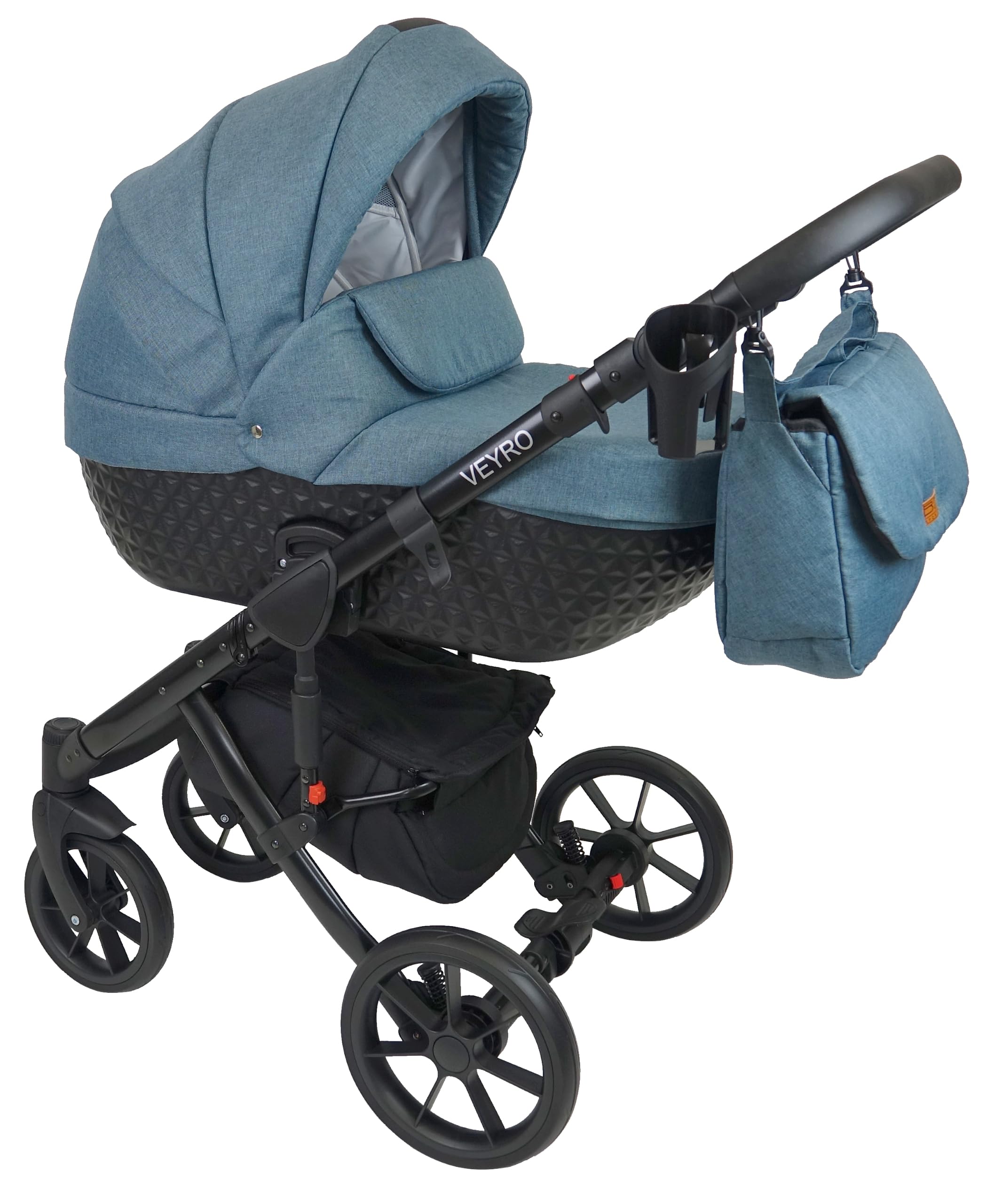 Passeggino BBtwin Veyro 3in1, carrello completo 3 pezzi trio. Blu