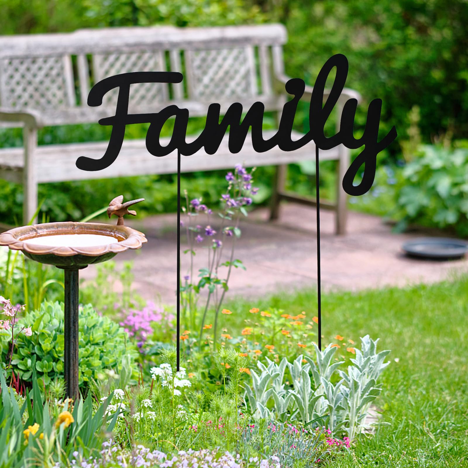 Metall-Buchstaben Schild „Willkommen“ Mit Pfahl – Outdoor-Deko Für Garten, Terrasse & Hof