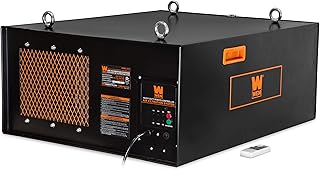 WEN AF1270 4.2-Amp 3-Speed Remote-Controlled Industrial-Strength Air Filtration System (750/950/1270 CFM) , Black
