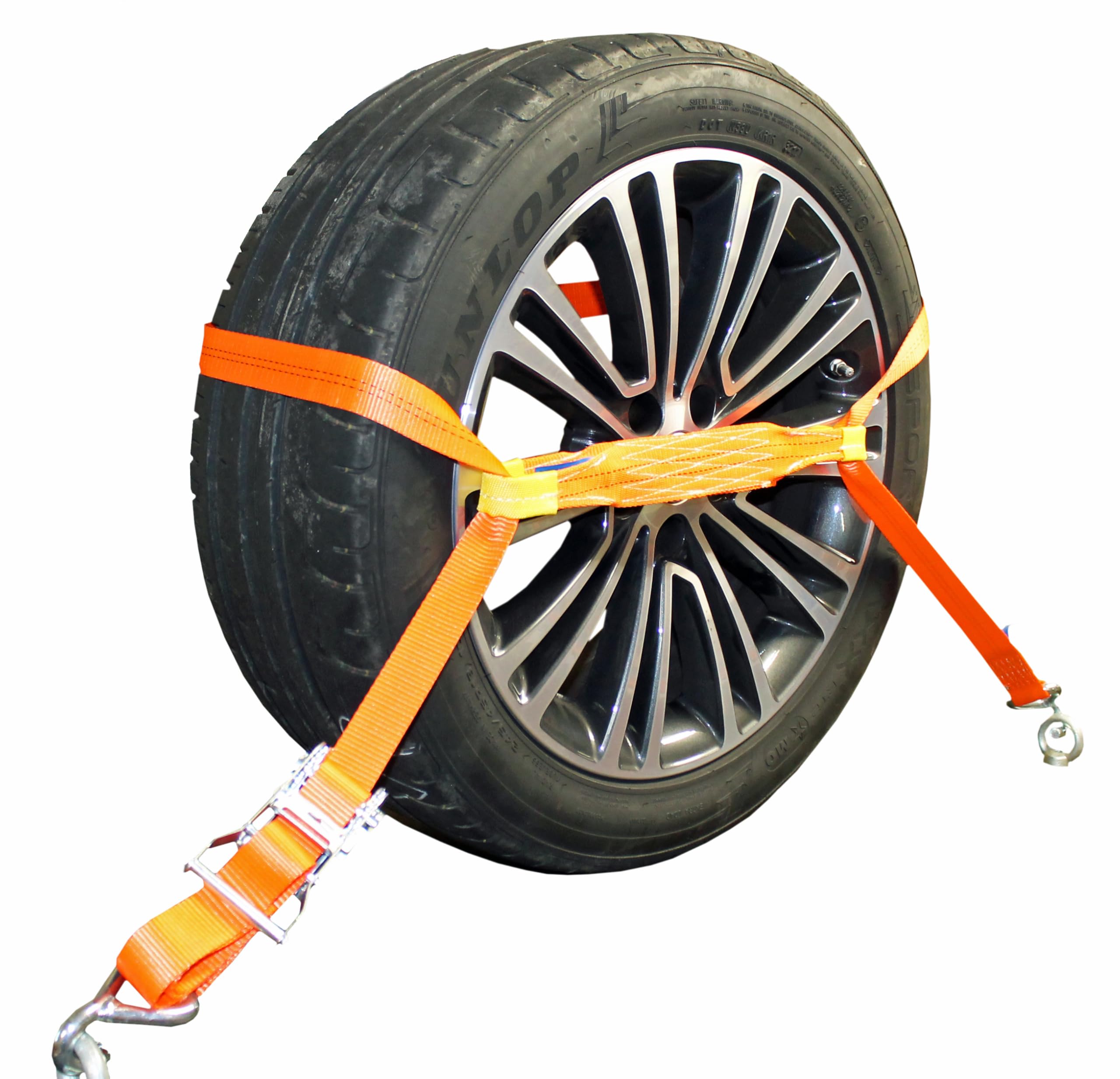 4X Spanngurt Auto Transport 35mm LC 1500 daN Zurrgurt Radsicherung PKW KFZ Trailer Reifengurt (3) - Made in Germany