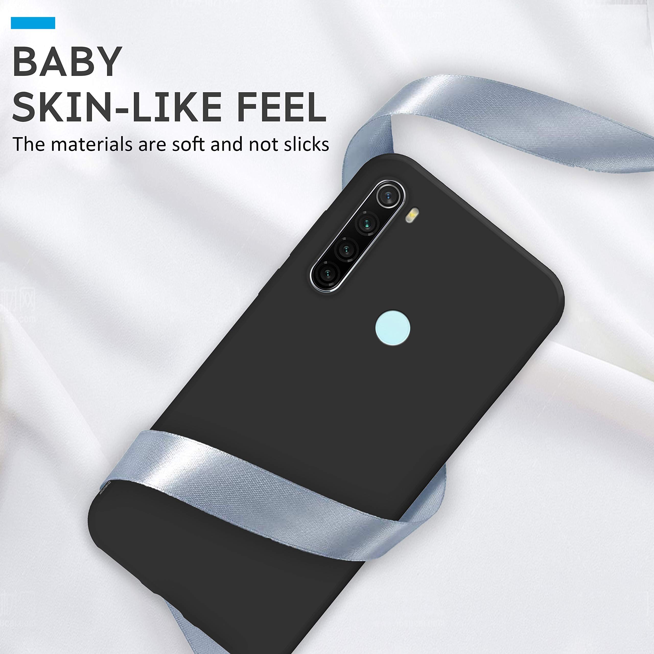 N NEWTOP Cover Silicone TPU Per Xiaomi Redmi Note 8 Pro - Custodia Sottile E Flessibile, Posteriore, Rosa