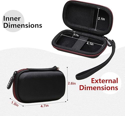 Miniatura 9 de LTGEM - Funda rígida para grabadora de voz digital activada por voz, bolsa de almacenamiento protectora de viaje (interior 4.1 x 2.1 x 1.2 pulgadas,