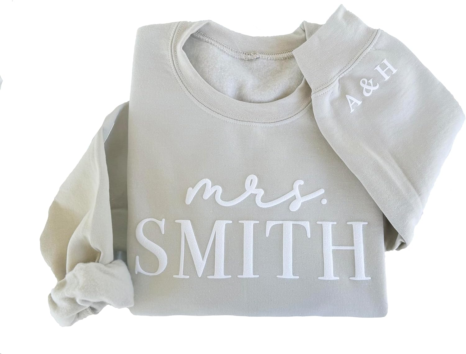 Up2ournecksinfabric - Bride Sweatshirt - Mrs Sweater - Honeymoon Outfit - Wedding Gift - Bride Crewneck - Miss to Mrs