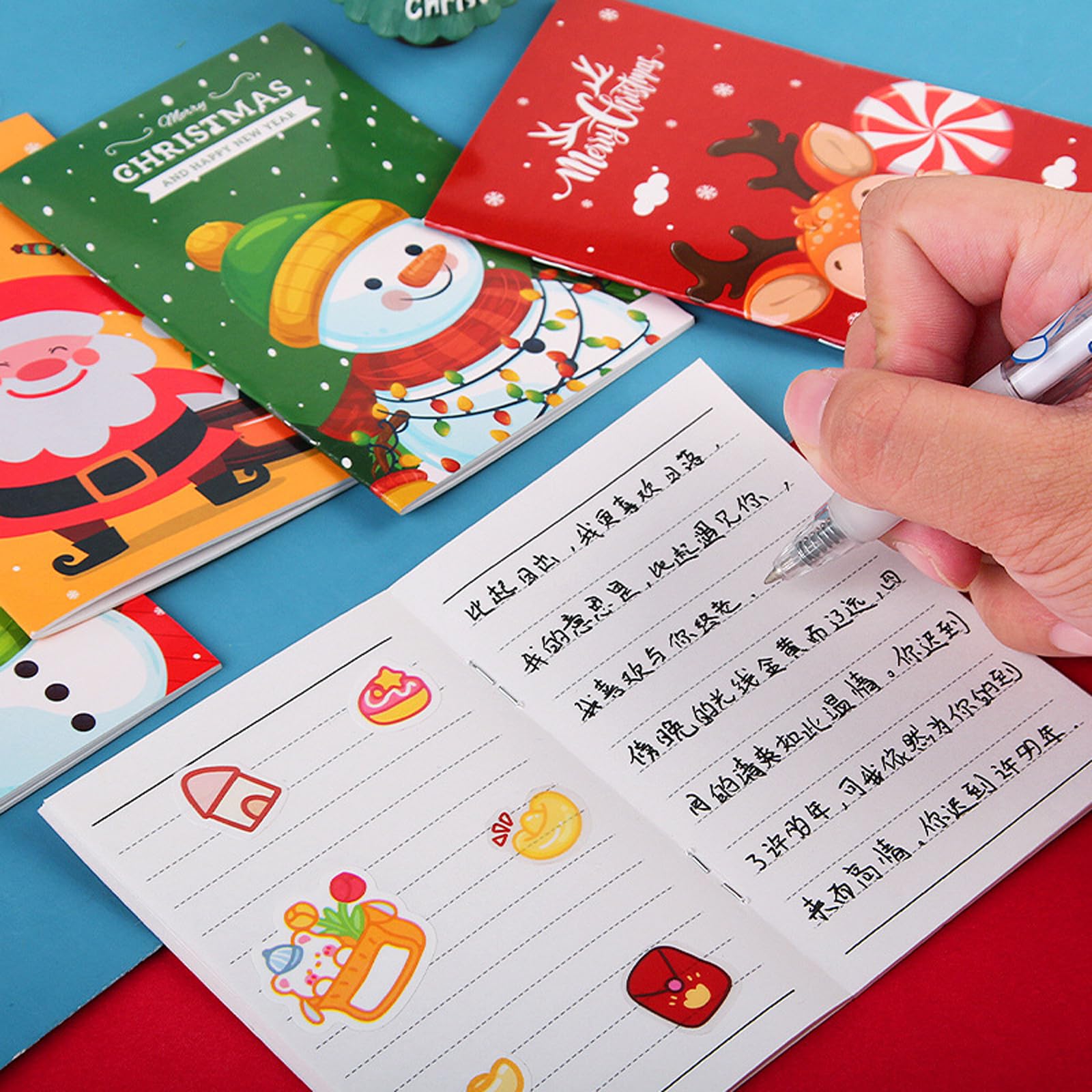 Smavles - 36 Blocs-Notes Miniatures De Noël, 4 Modèles Renne Et Bonhomme De Neige Avec 2 Crayons