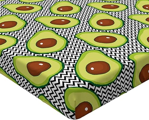 Miniatura 34 de Ambesonne - Sábana bajera ajustable multicolor, en colores y tres tamaños Azul y gris,Verde Militar Sage Green,Ámbar beige,Negro Grey White,Azul