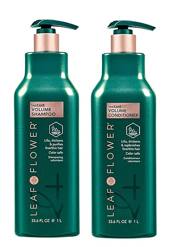 Leaf & Flower Champú y acondicionador de volumen instantáneo 33.8 oz Duo