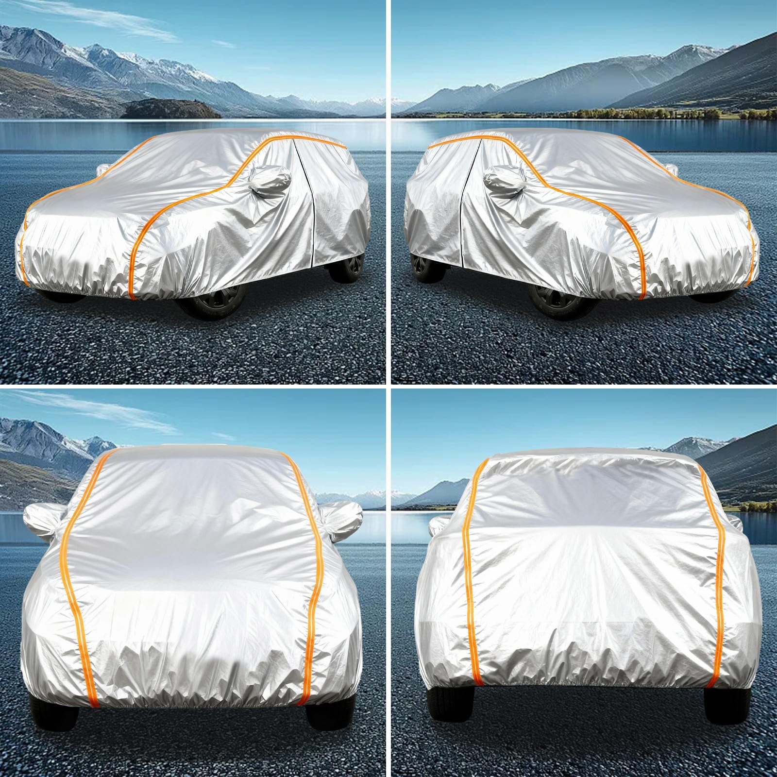 Funda Coche Exterior Hecho para Fiat 124 Spider 2016-2024 2025, Impermeable Lona Coche Transpirable Fundas Completa para Todo el Año Resistente Al Polvo Lluvia Nieve Rasguño