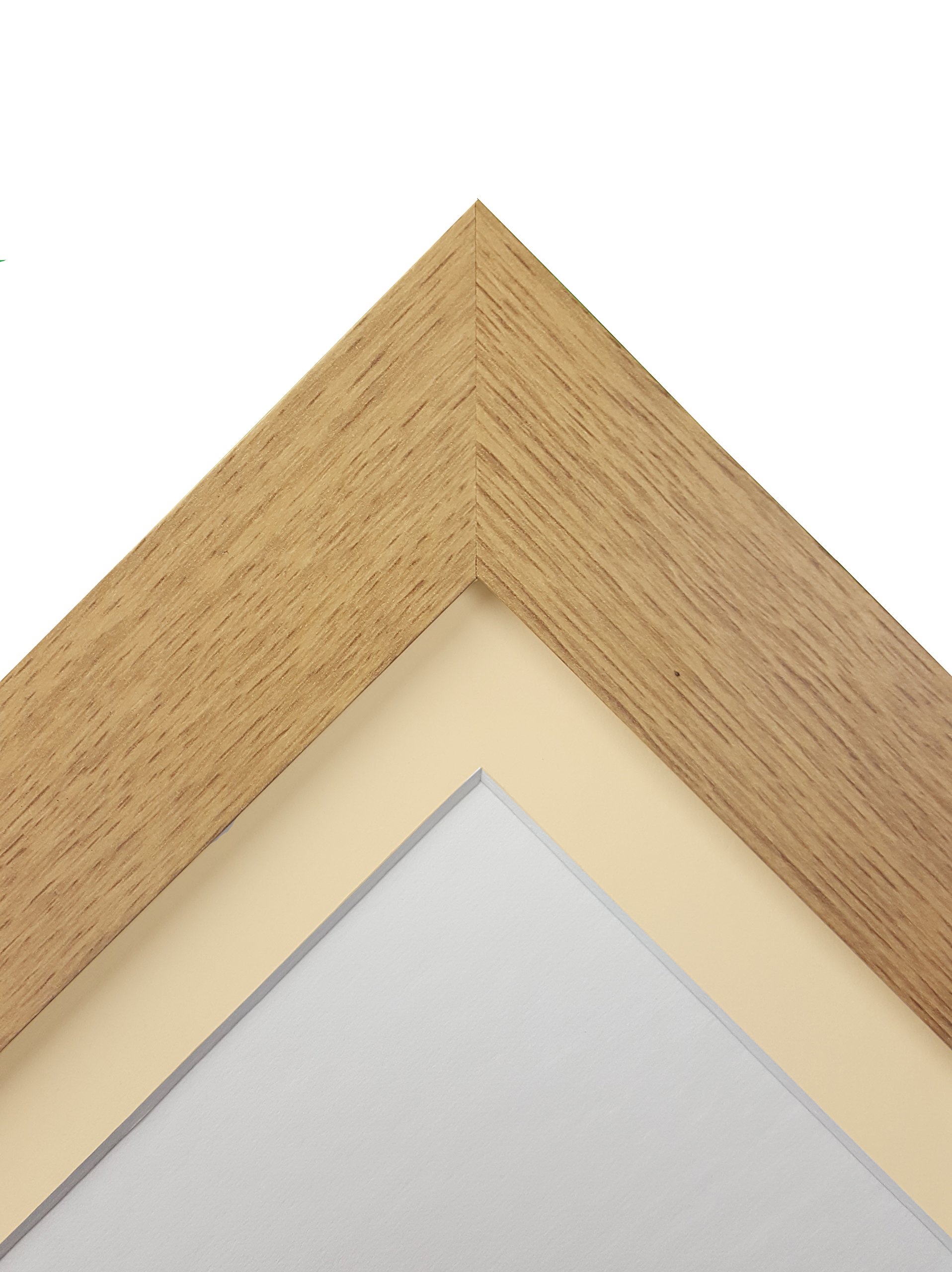 FRAMES BY POST "London Oak Picture Photo Poster Frame with 12 x 10 Inch Ivory Mount Image Size 10 x 8 Inch, Oak with Ivory Mount, 39 x 15 mm — view 3
